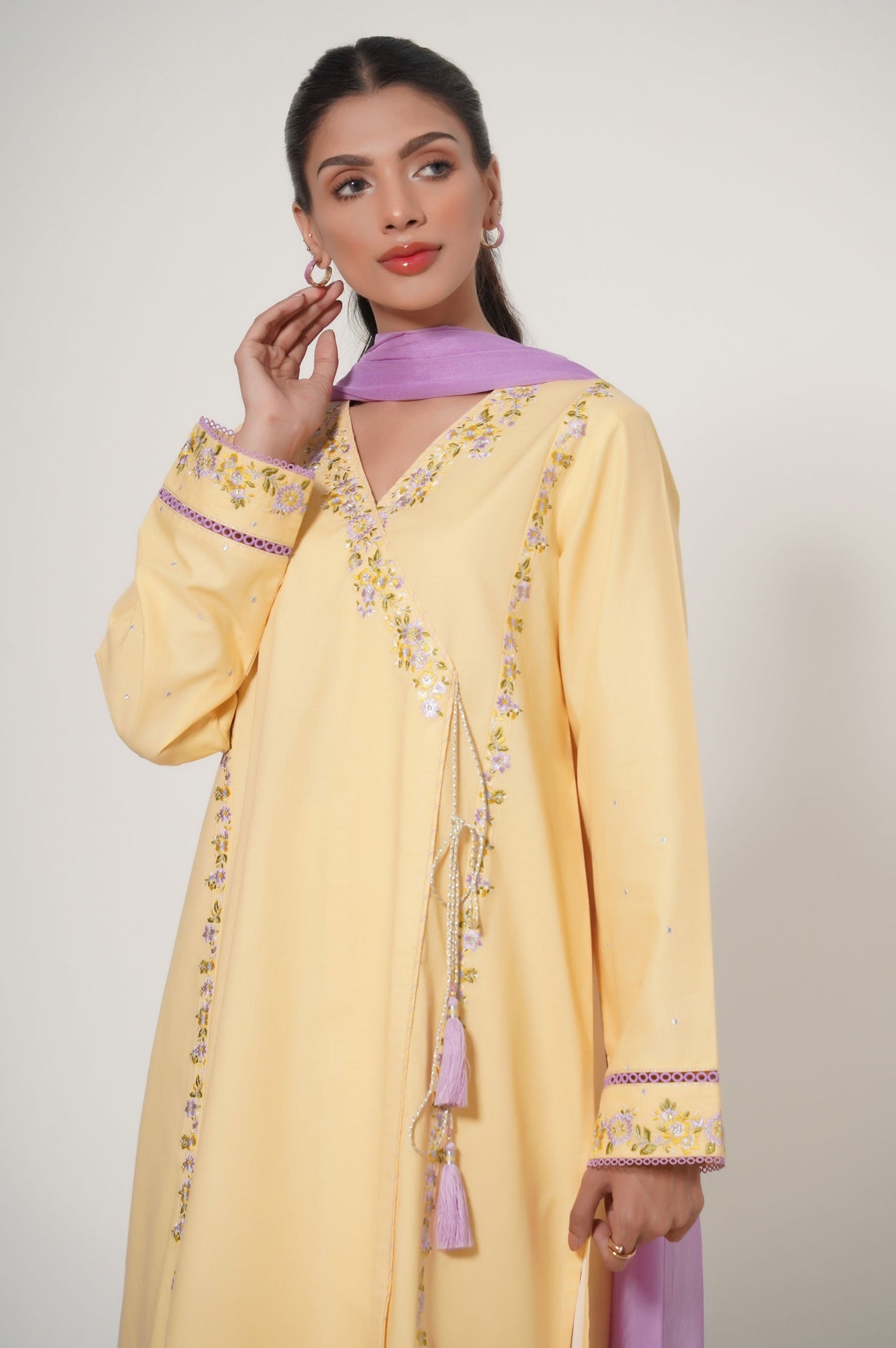 Stitched 3 Piece Embroidered Cambric Suit