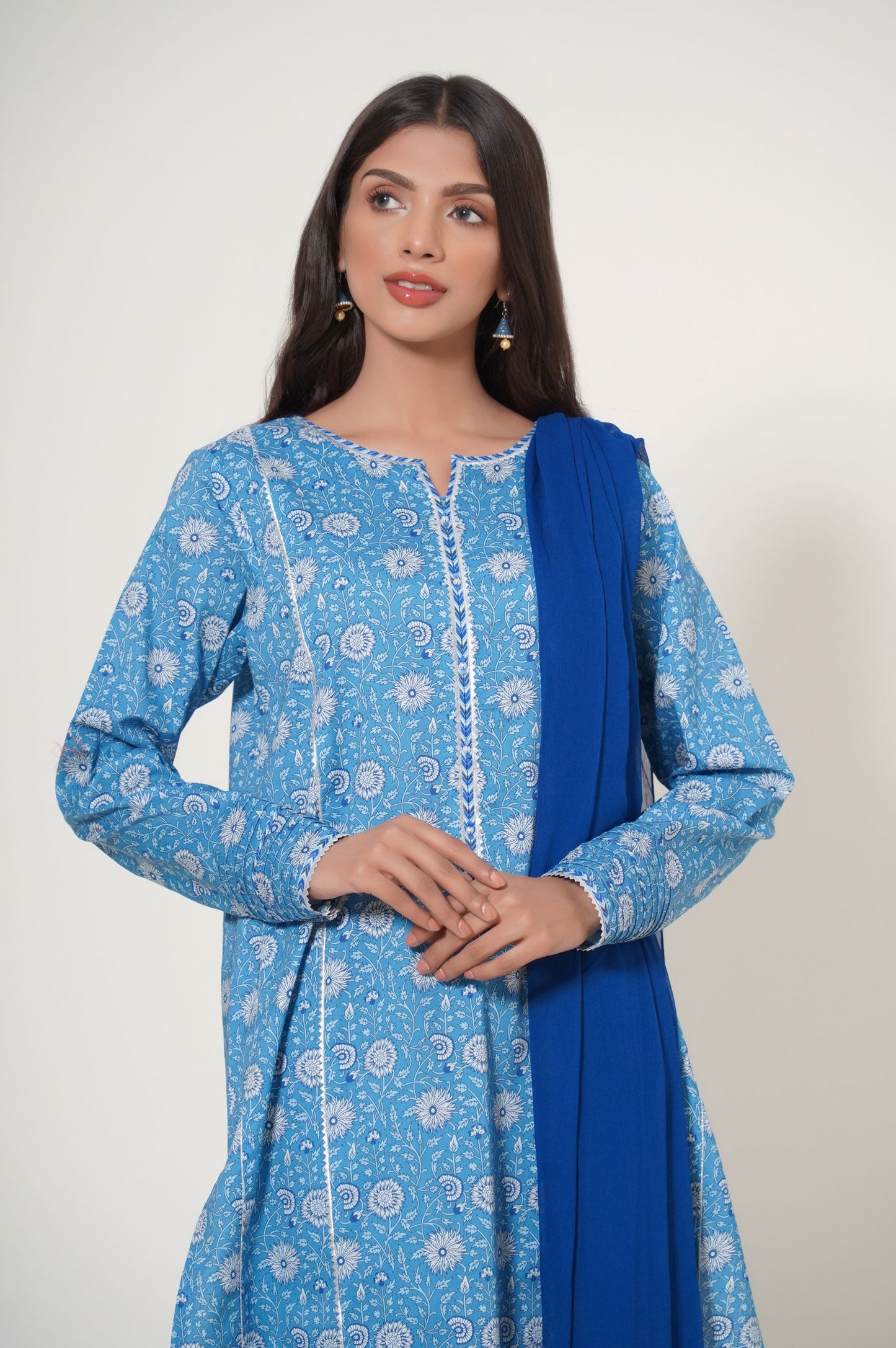 Unstitched 3 Piece Printed Lawn Suit