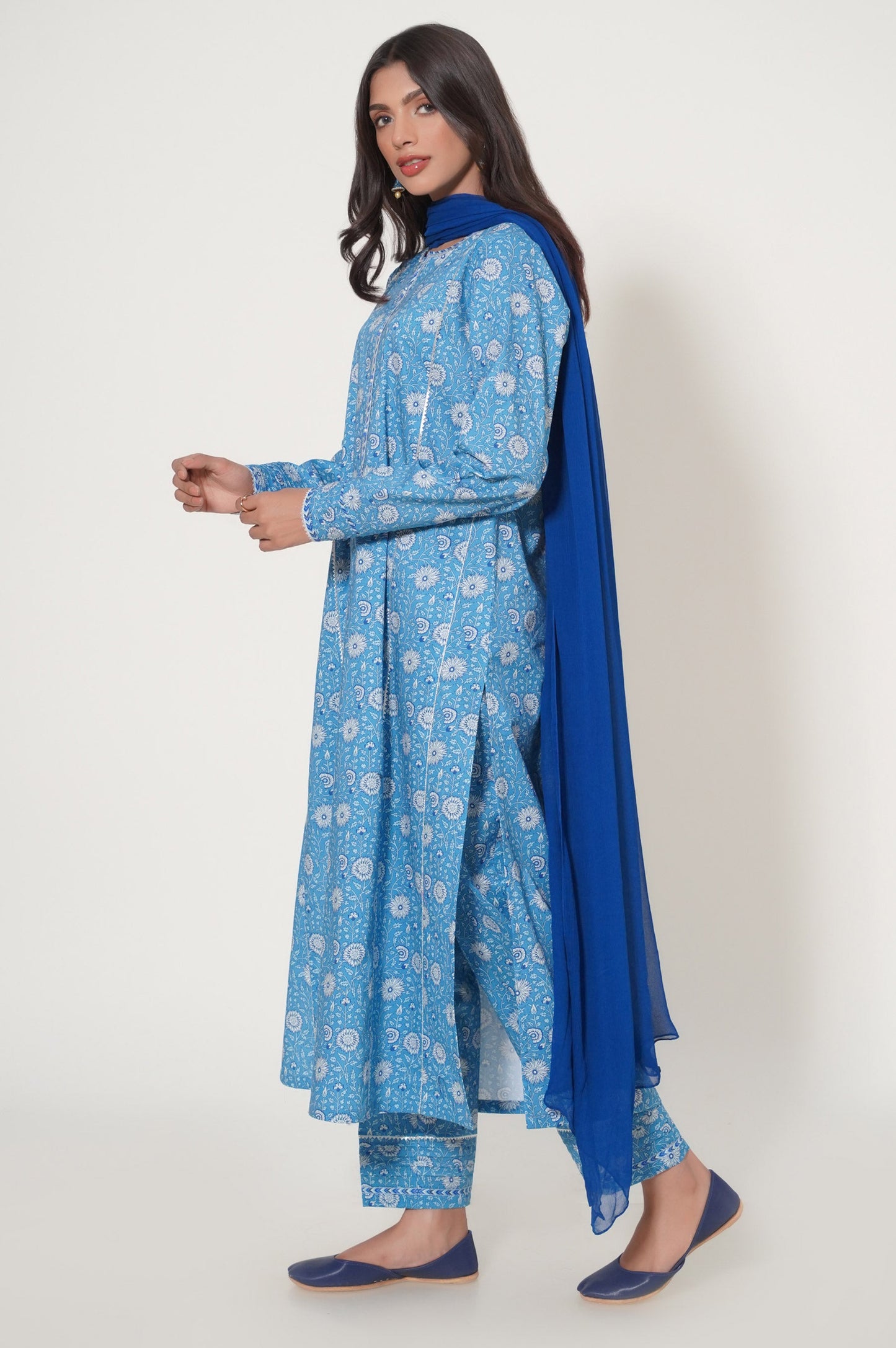 Unstitched 3 Piece Printed Lawn Suit