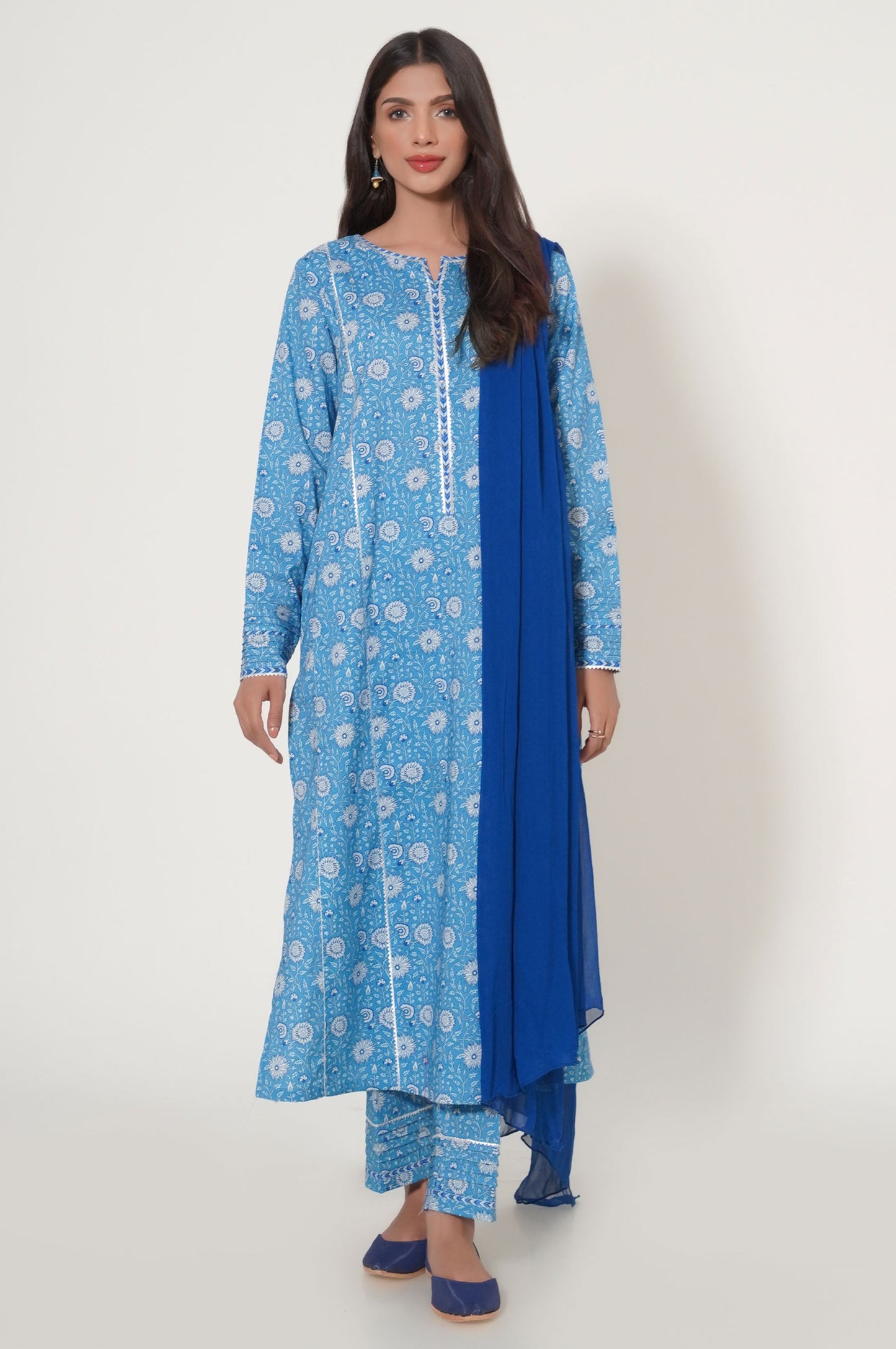 Unstitched 3 Piece Printed Lawn Suit