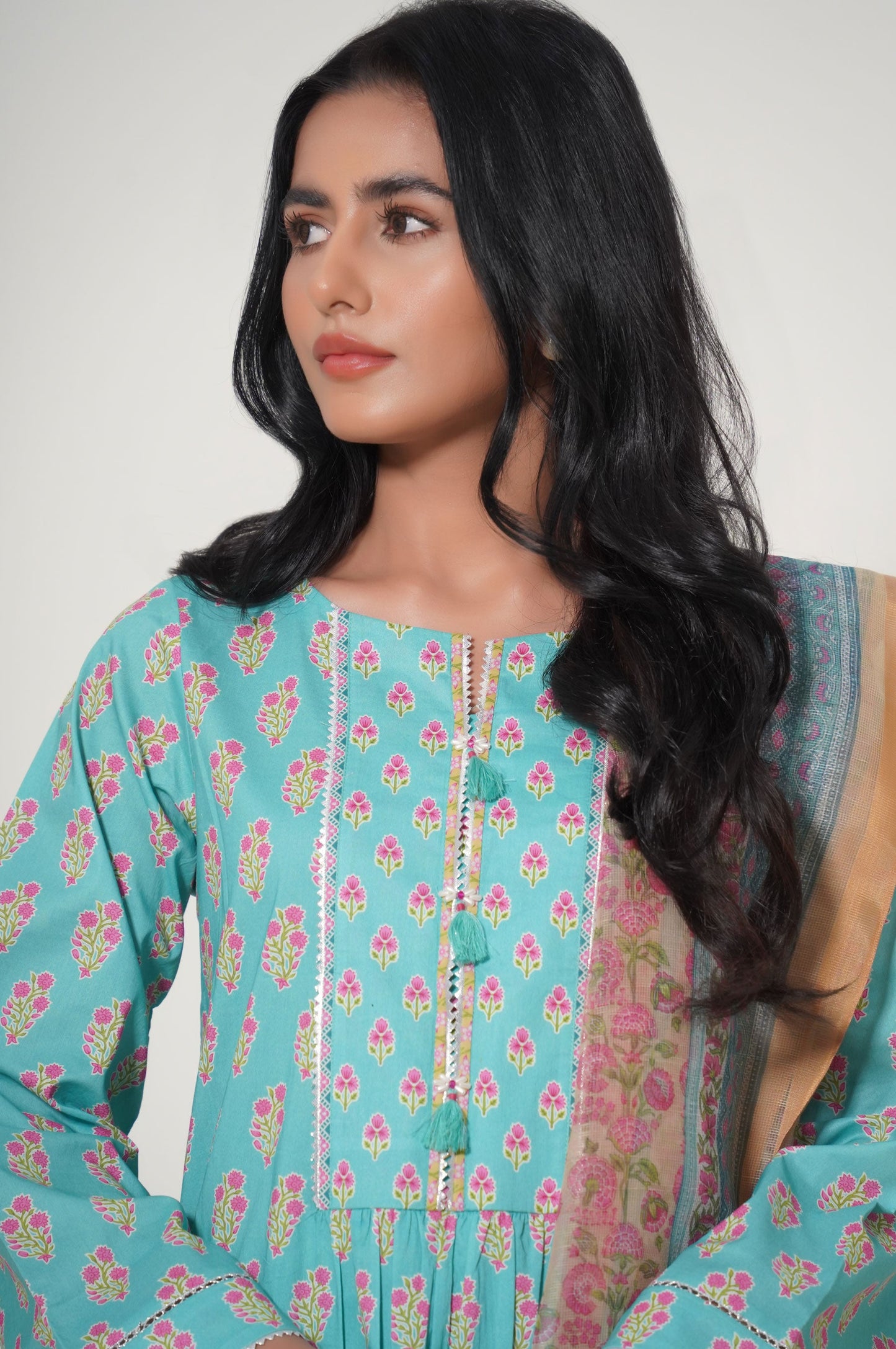 Unstitched 3 Piece Printed Lawn Suit