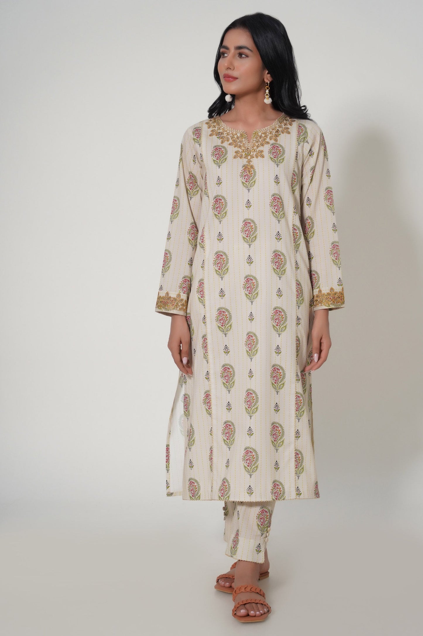 Stitched 3 Piece Printed Lawn