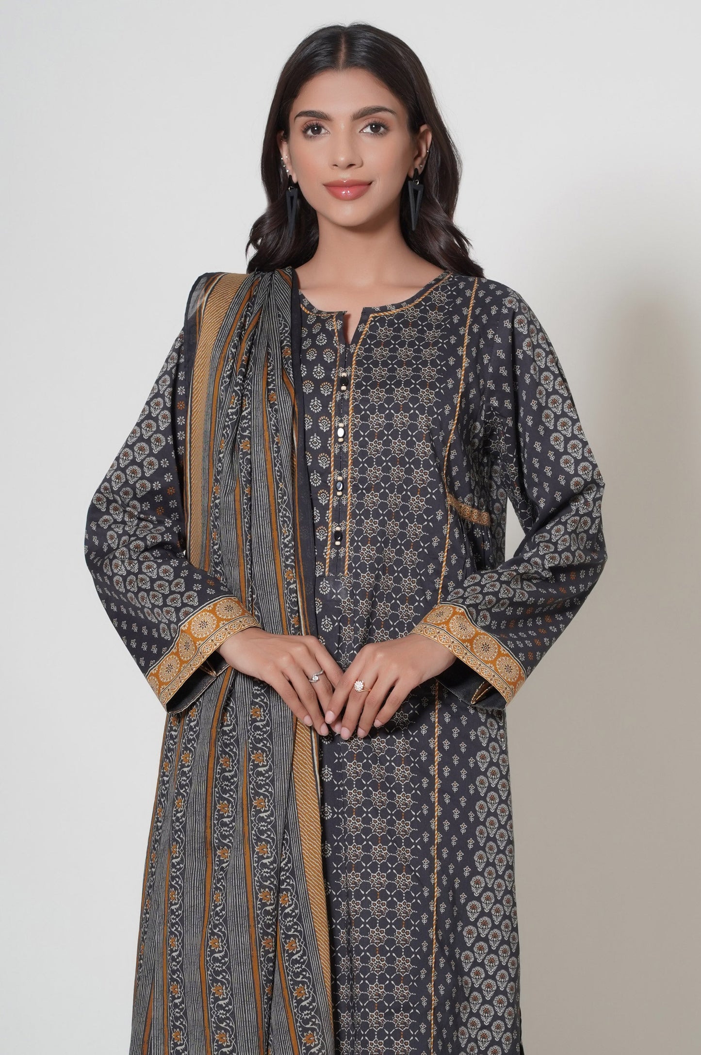 Unstitched 3 Piece Cambric Suit