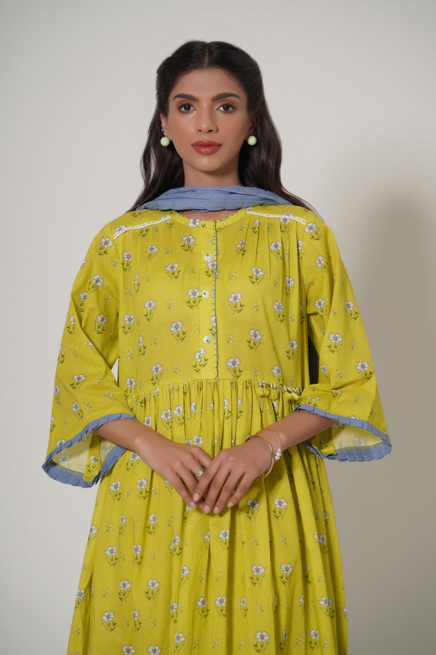 Unstitched 3 Piece Printed Cambric Suit