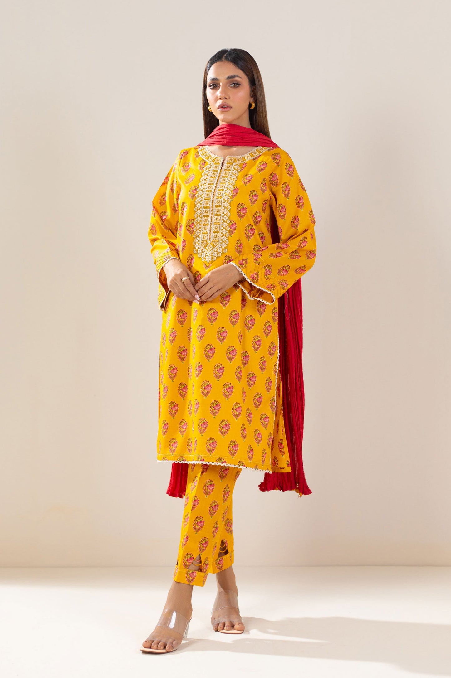 Stitched 3 Piece Printed Lawn Suit