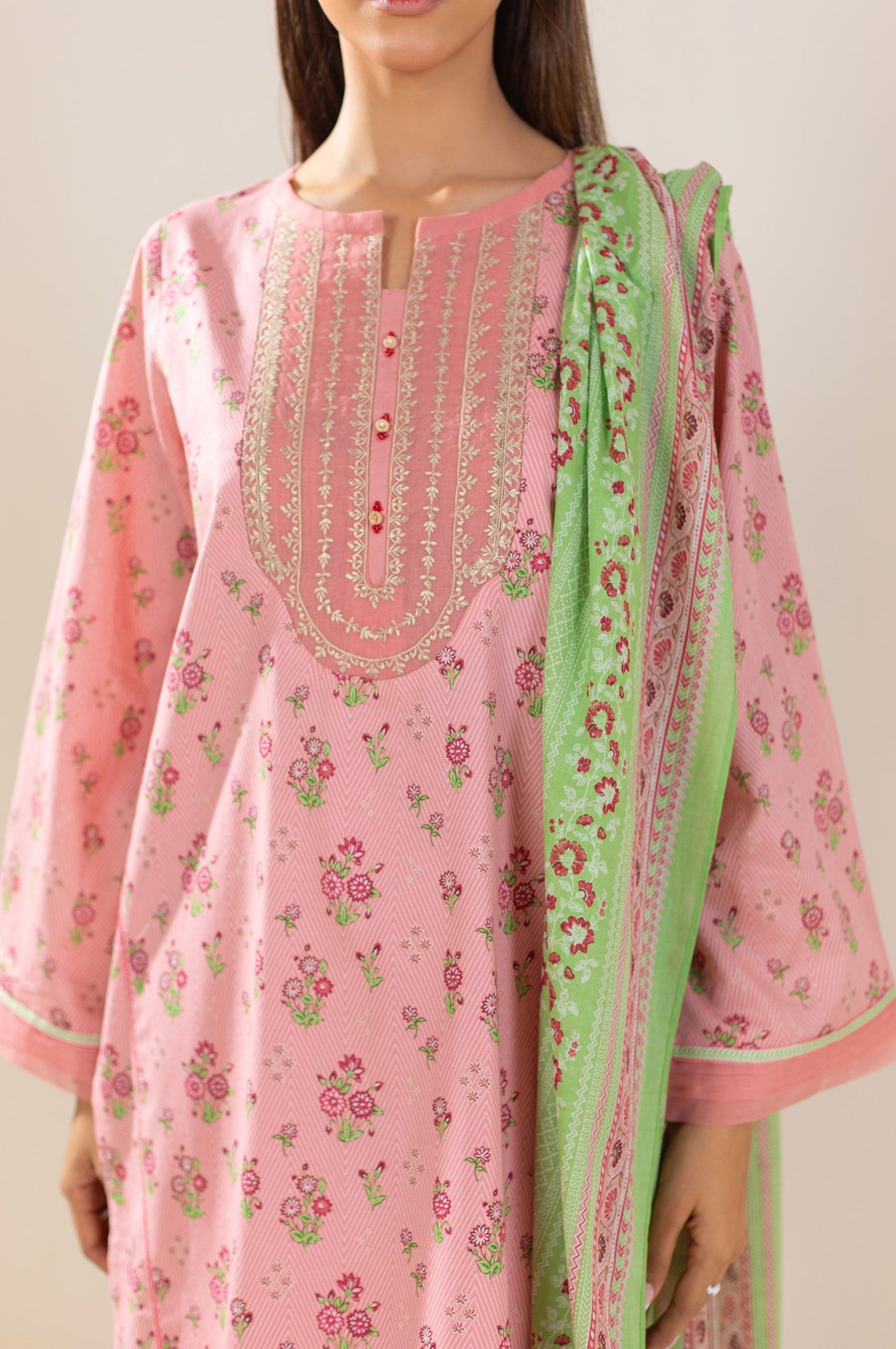 Stitched 3 Piece Printed Lawn Suit