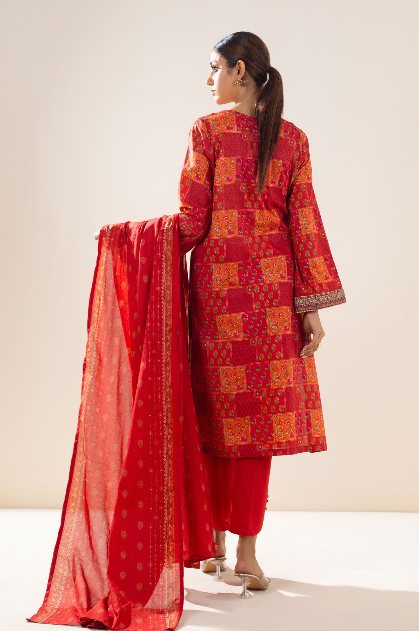 Stitched 3 Piece Printed Lawn Suit