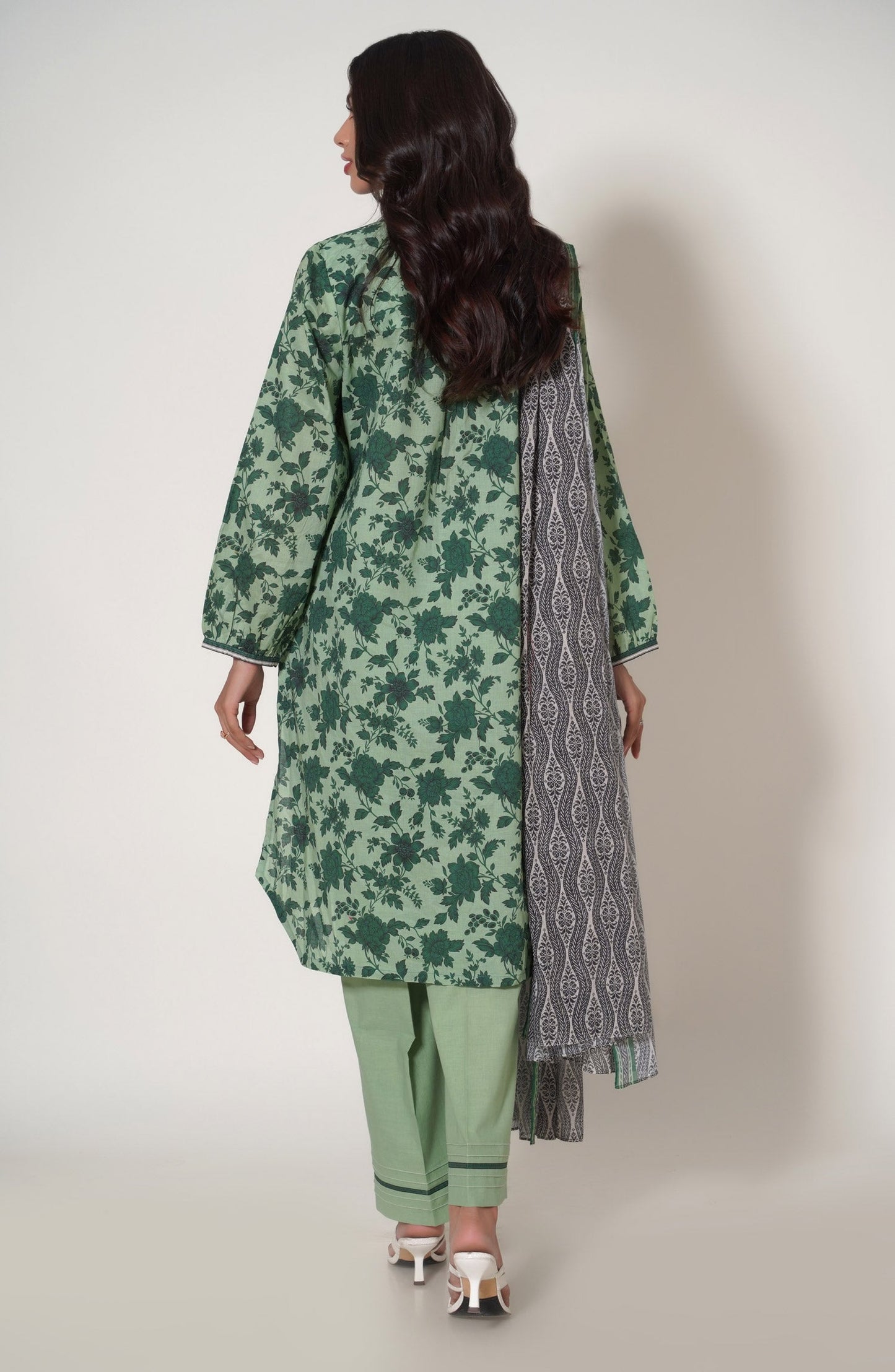 Unstitched 3 Piece Printed Lawn Suit
