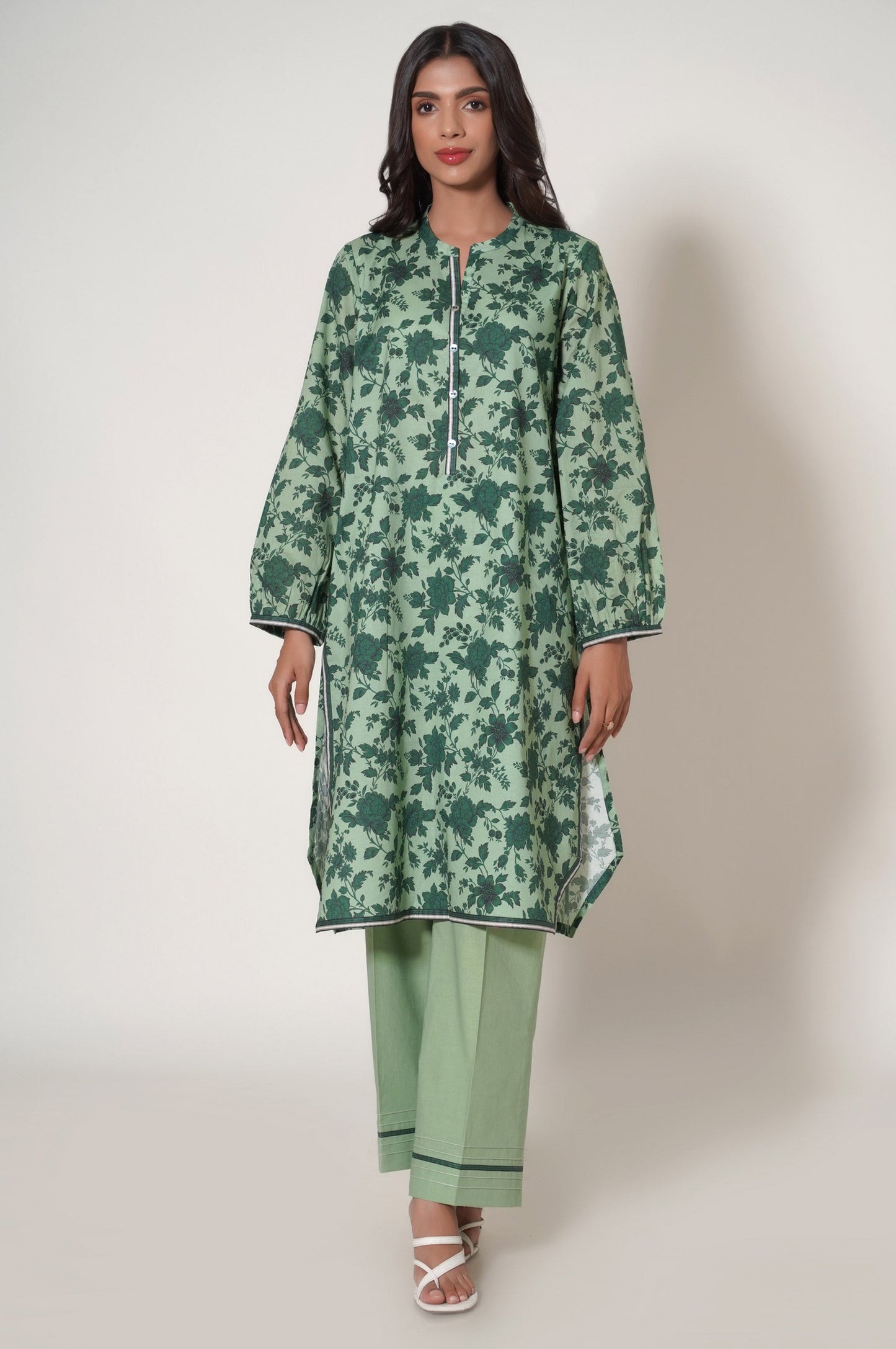 Stitched 3 Piece Printed Cambric Suit