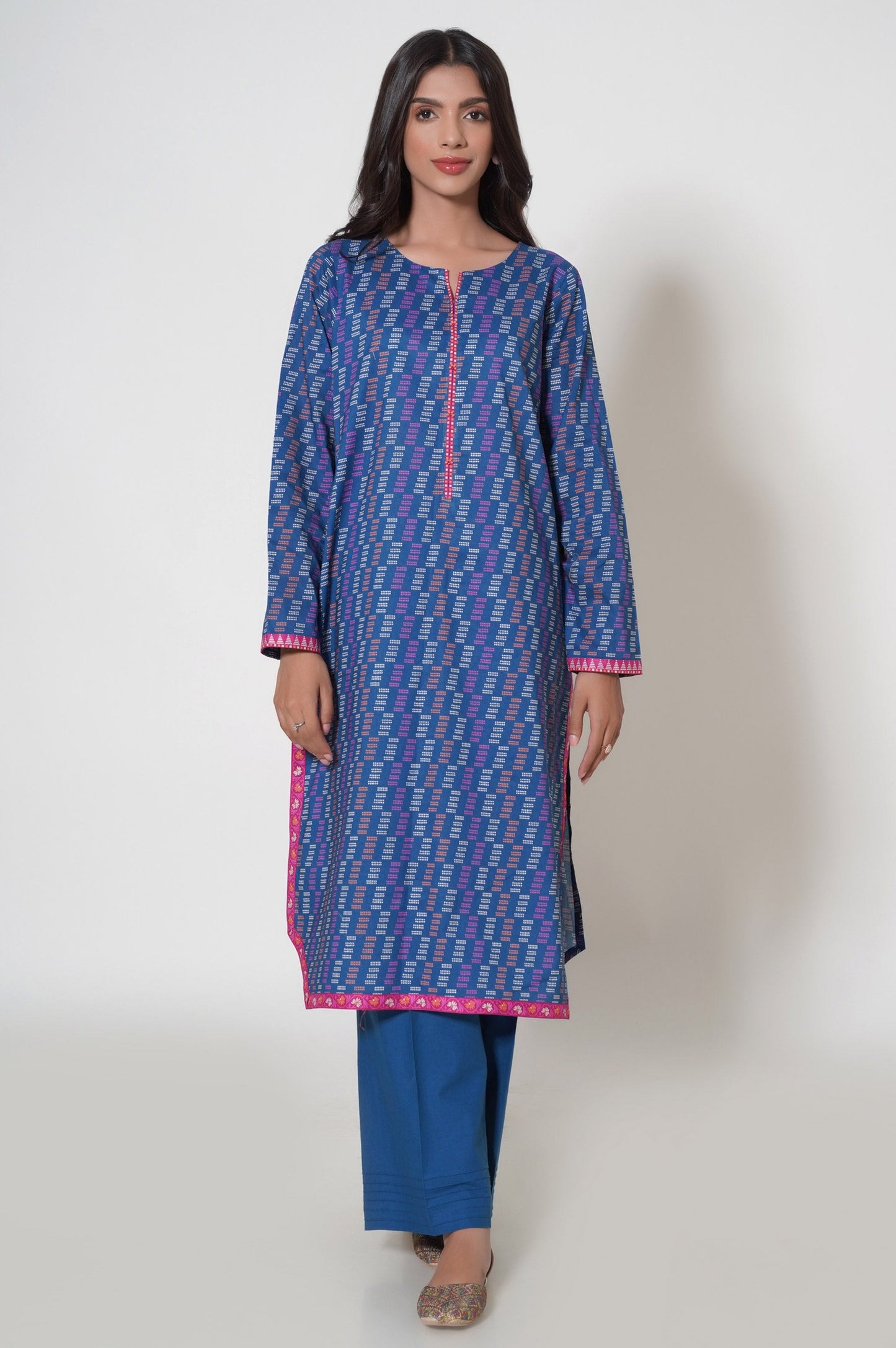Unstitched 3 Piece Printed Cambric Suit