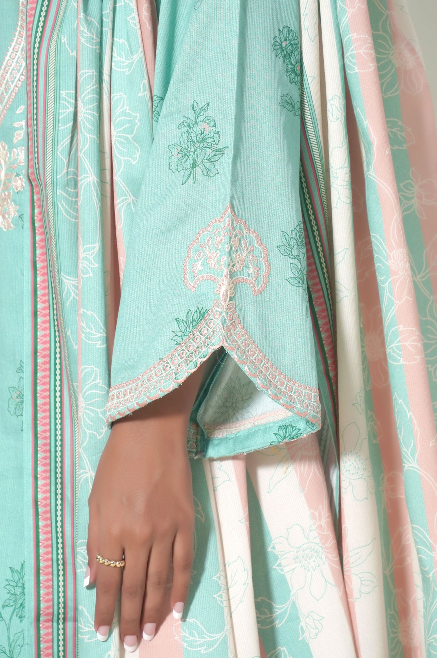 Unstitched 3 Piece Embroidered Cottel Suit