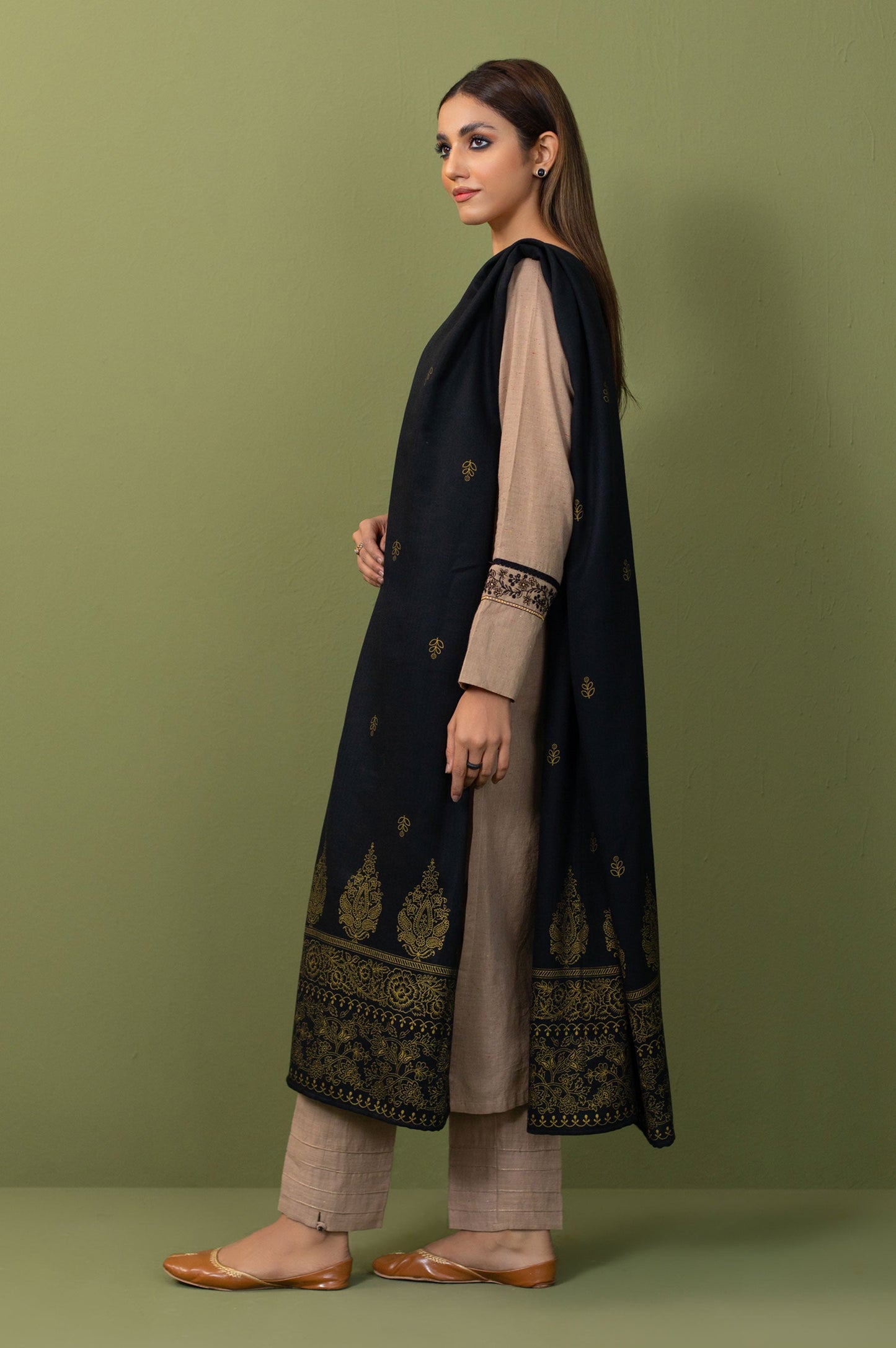 Unstitched 3 Piece Embroidered Multi Neps Suit