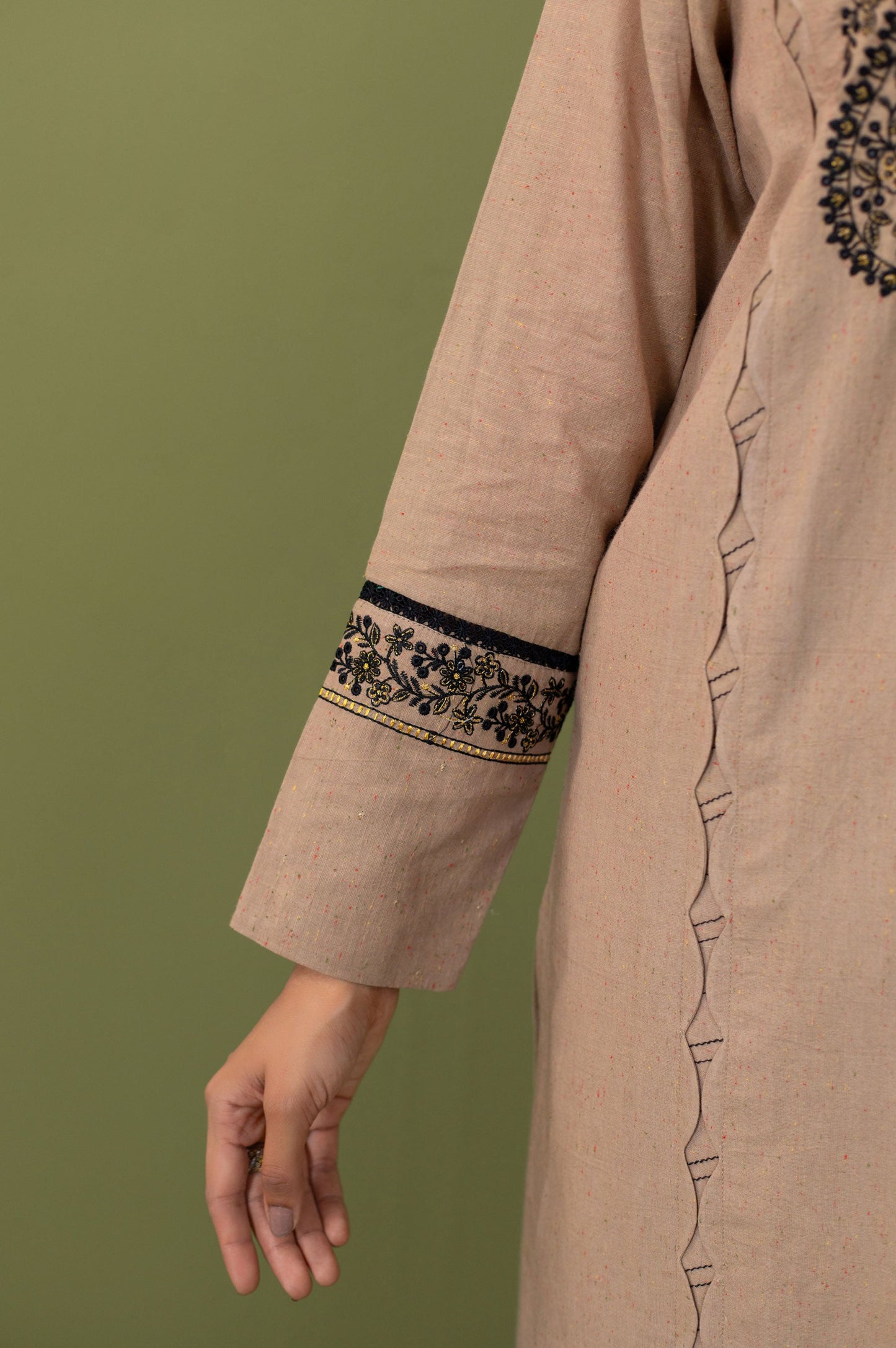 Unstitched 3 Piece Embroidered Multi Neps Suit