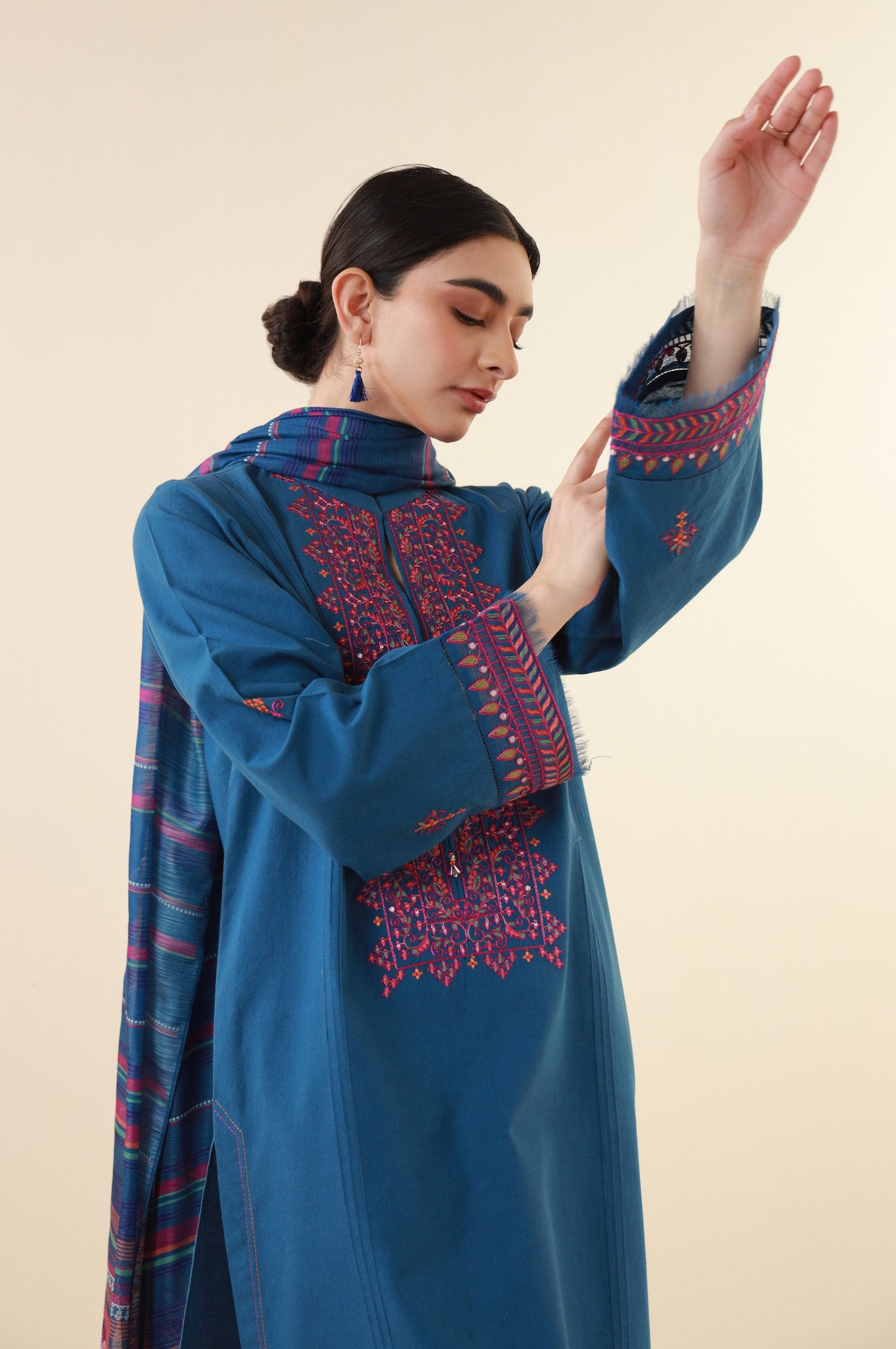 Unstitched 3 Piece Embroidered Lawn Suit