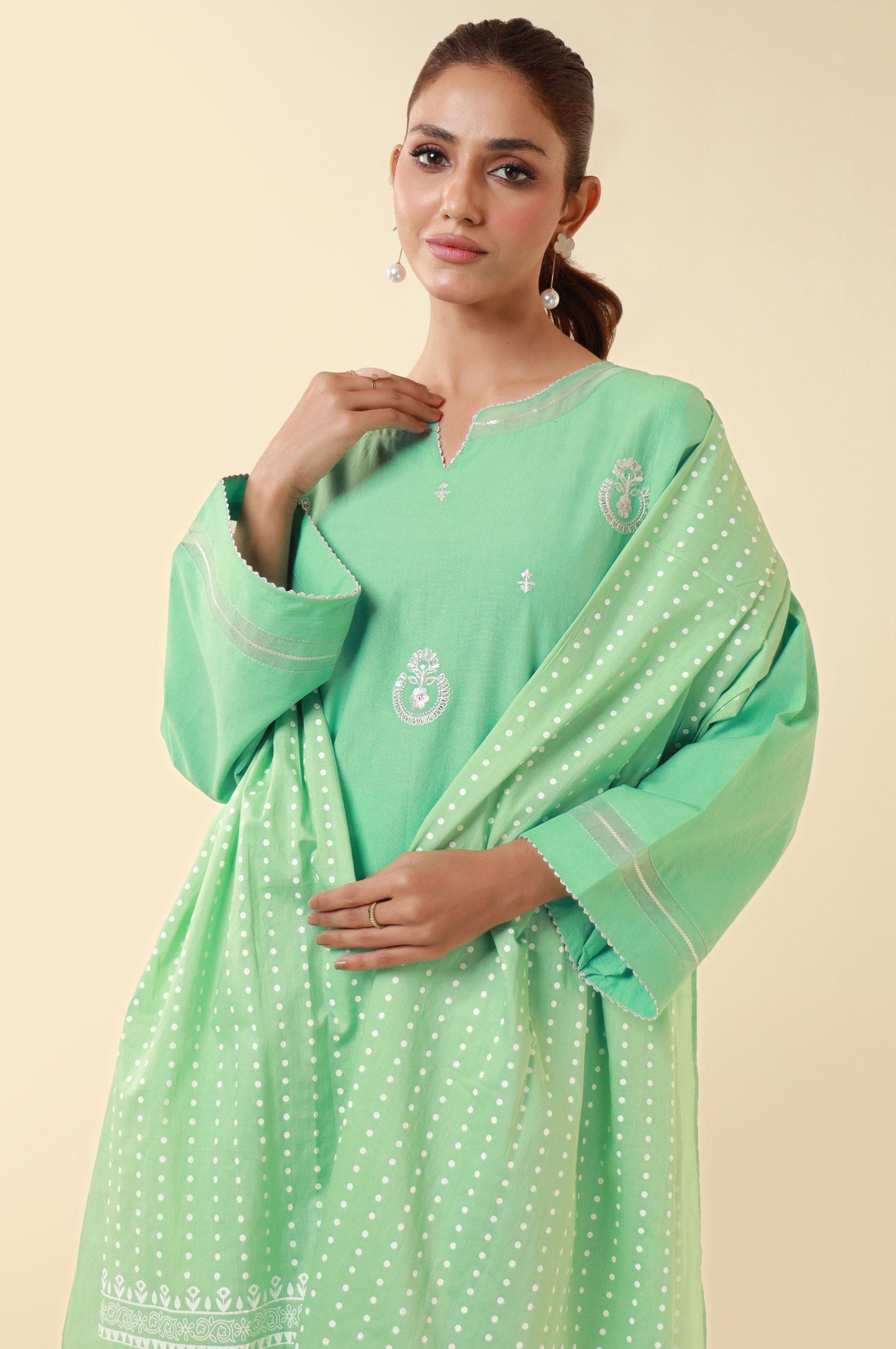 Unstitched 3 Piece Embroidered Lawn Suit