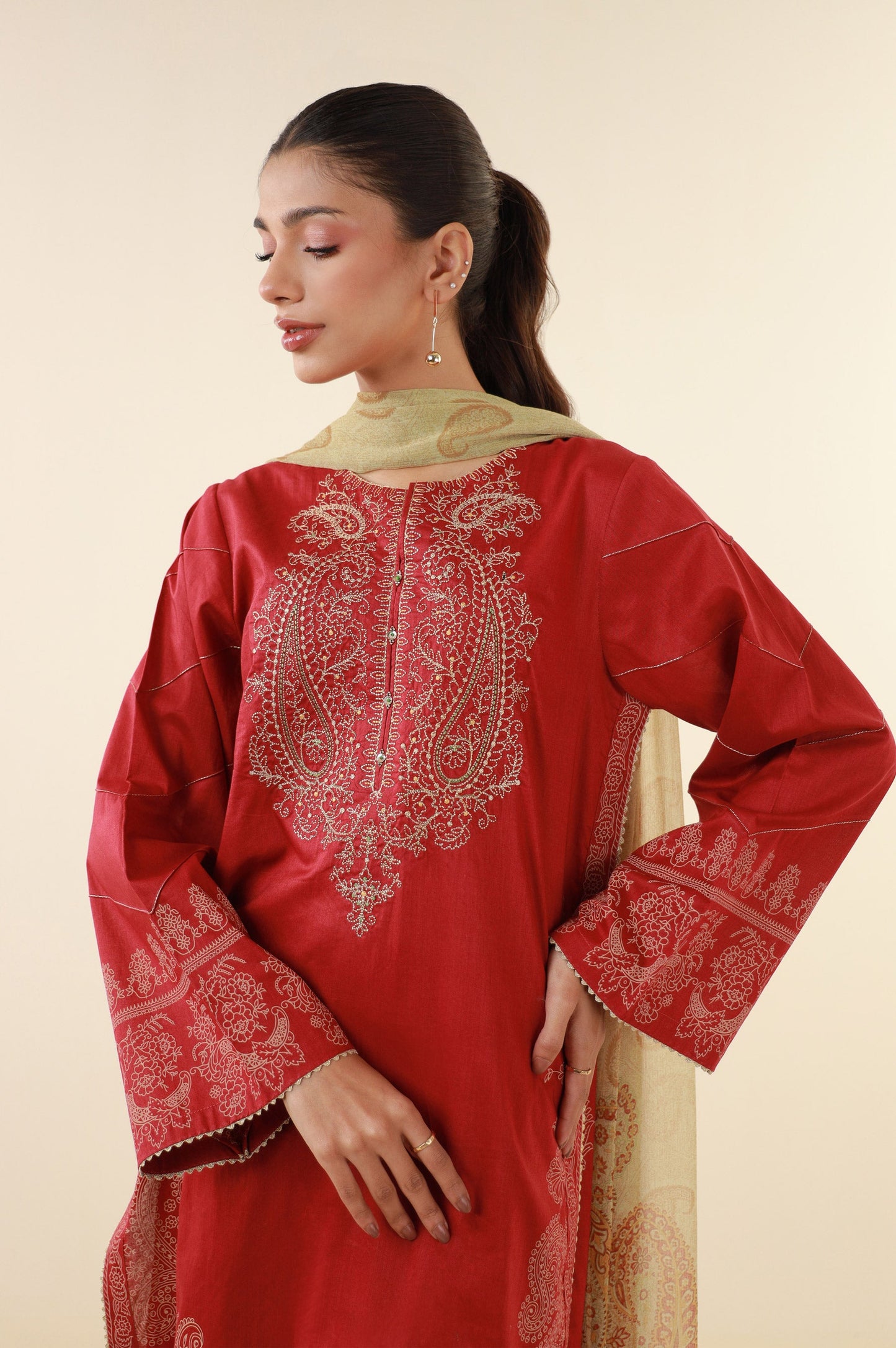 Unstitched 3 Piece Printed Lawn Suit