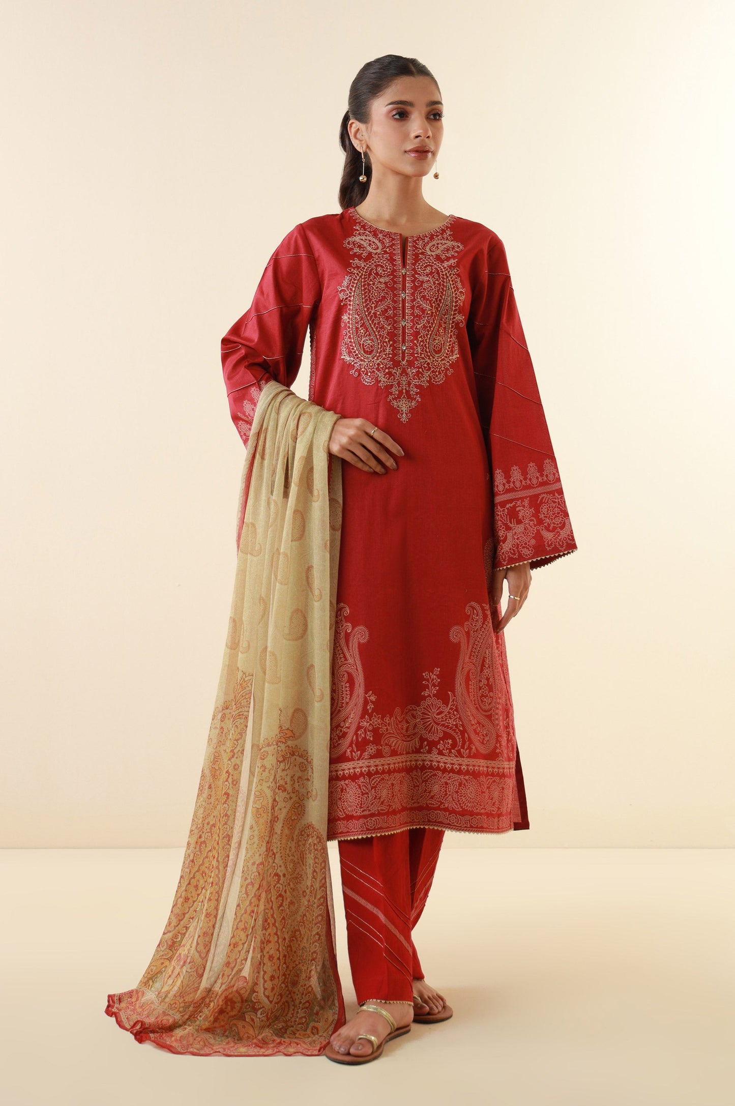 Unstitched 3 Piece Printed Lawn Suit