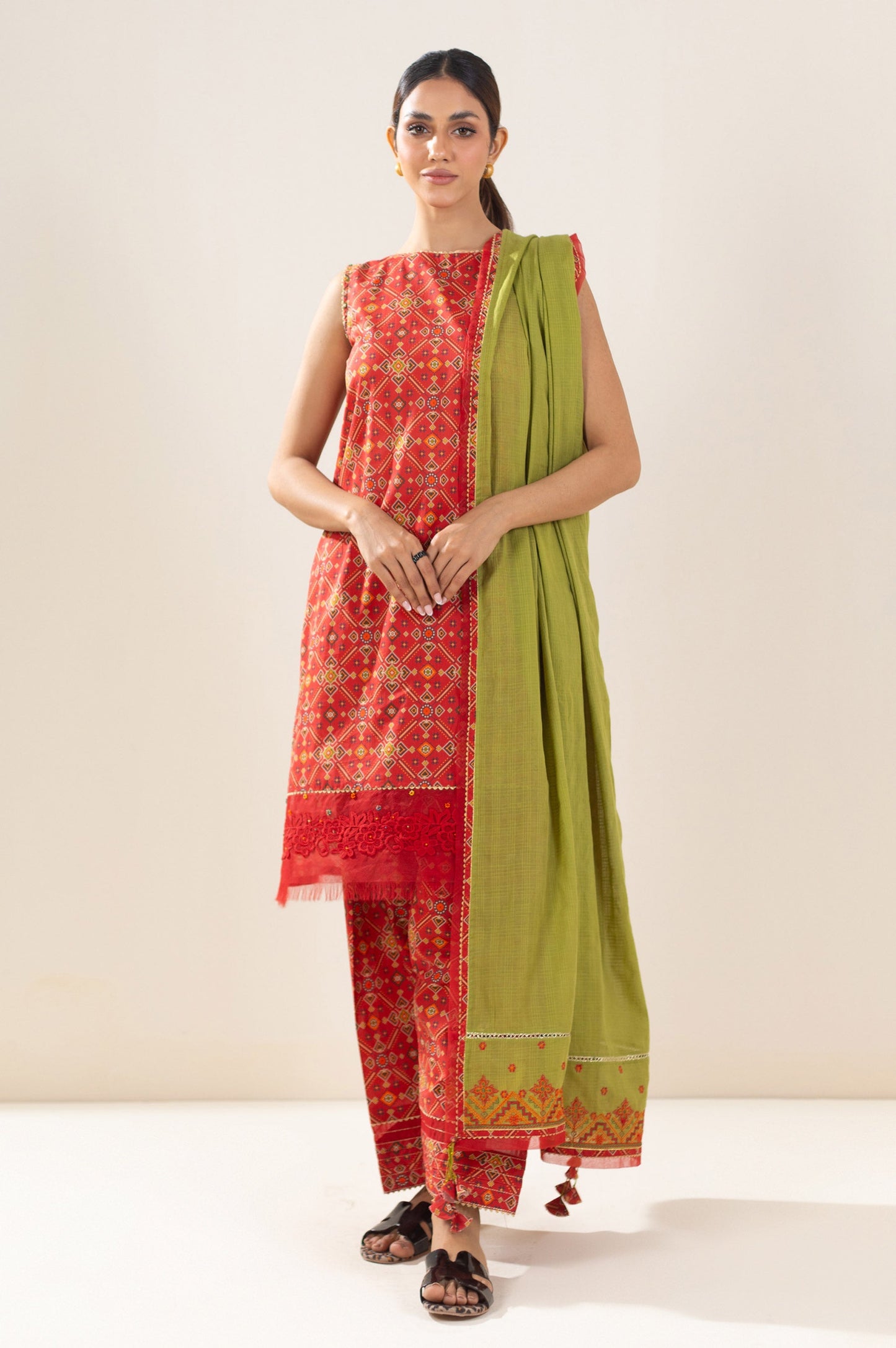 Unstitched 3 Piece Printed Lawn Suit