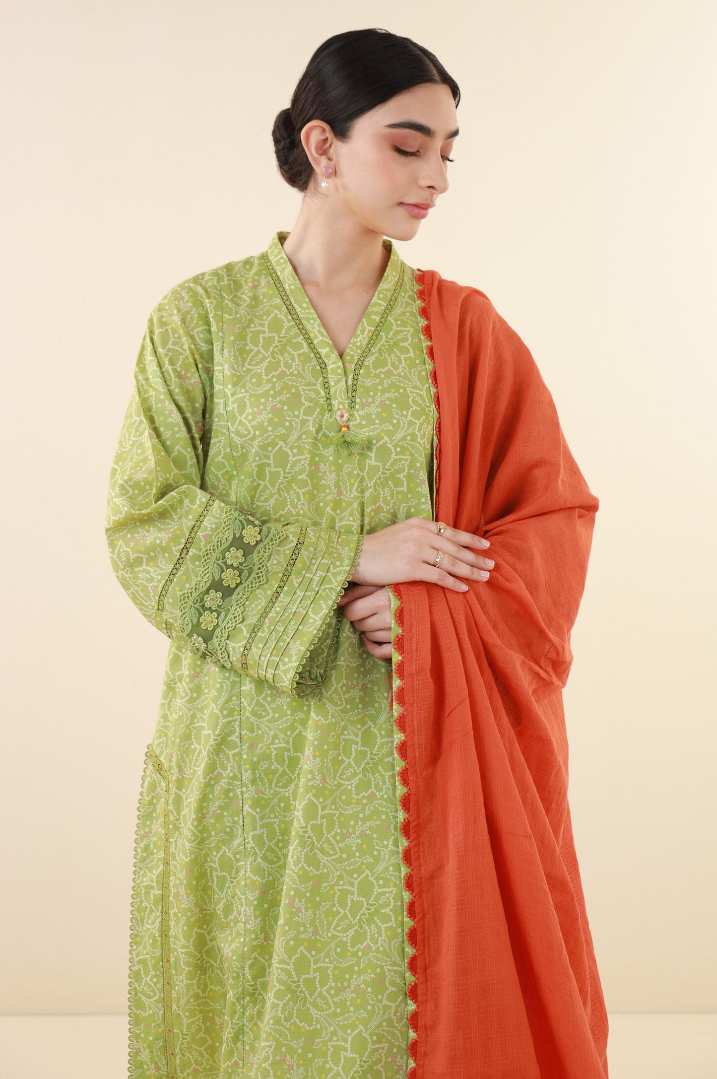 Unstitched 3 Piece Printed Lawn Suit