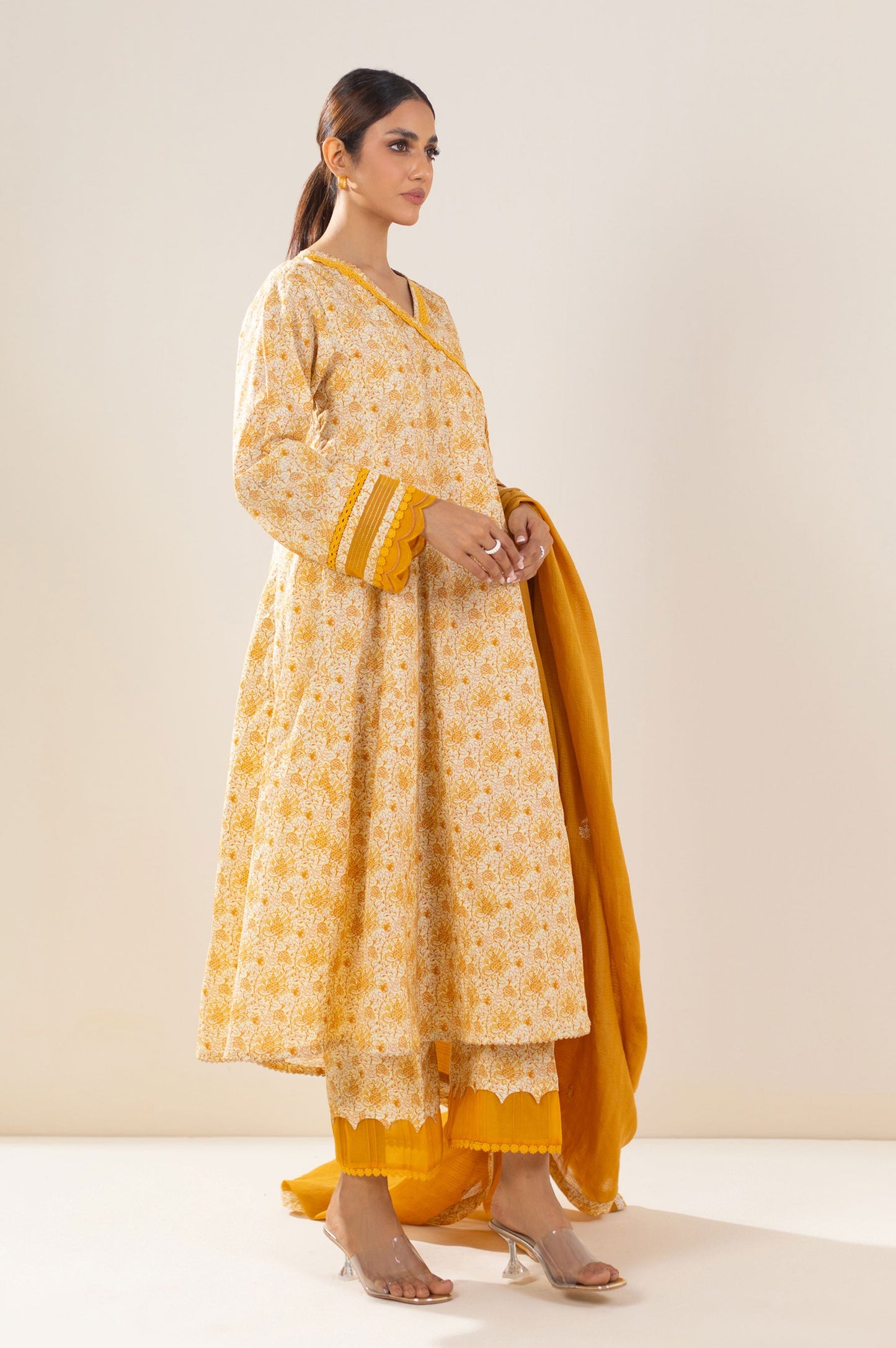 Unstitched 3 Piece Printed Lawn Suit