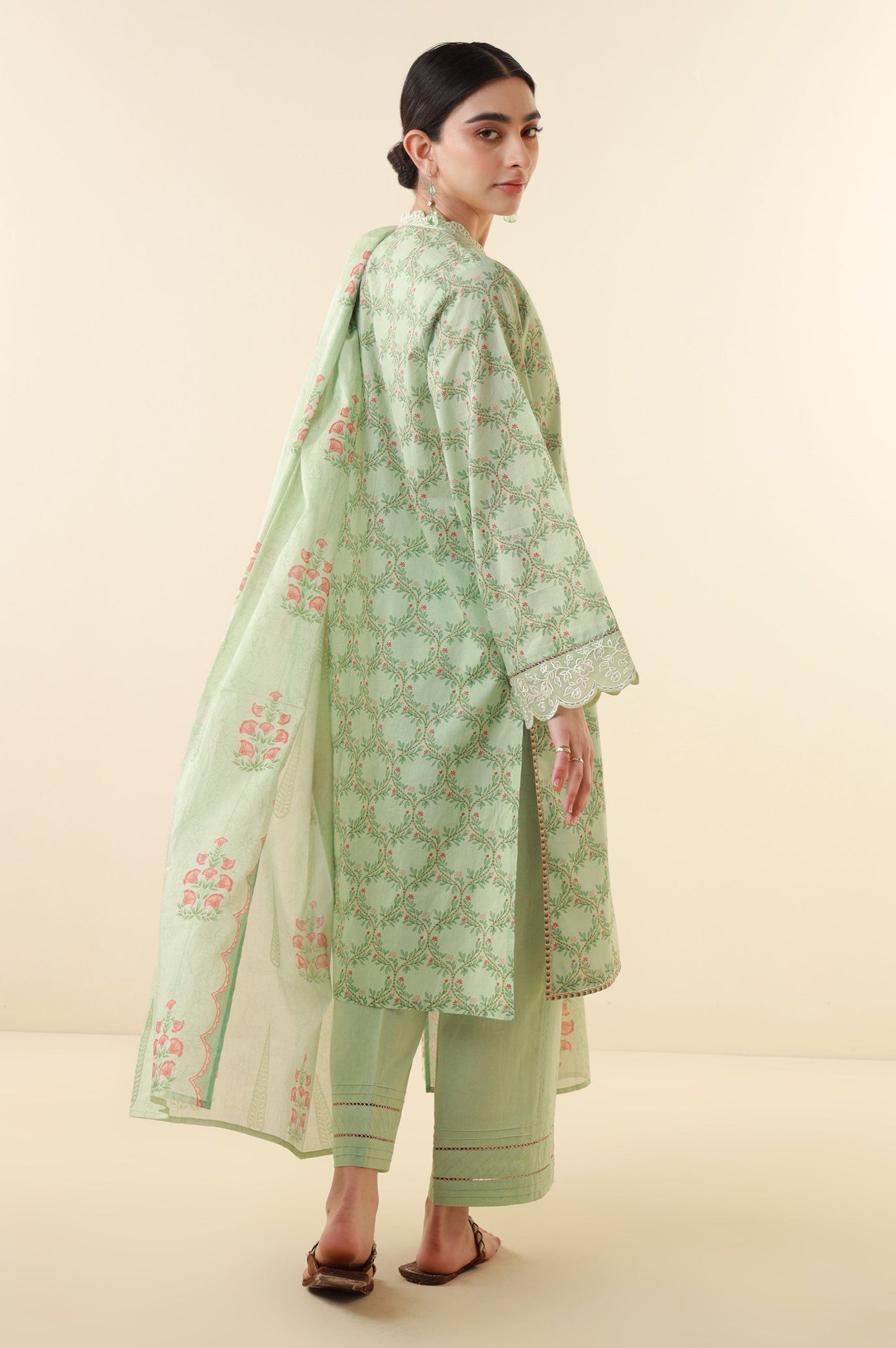 Unstitched 3 Piece Printed Lawn Suit