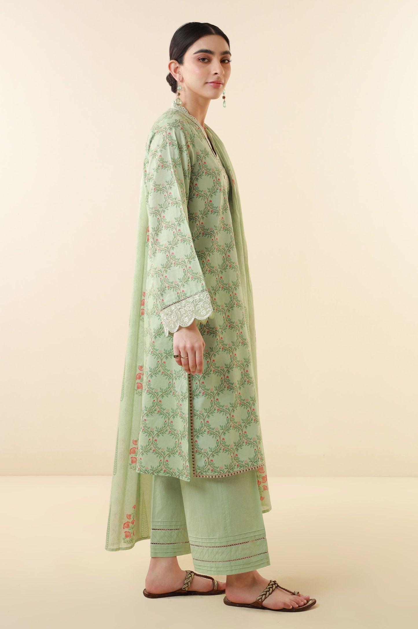 Unstitched 3 Piece Printed Lawn Suit