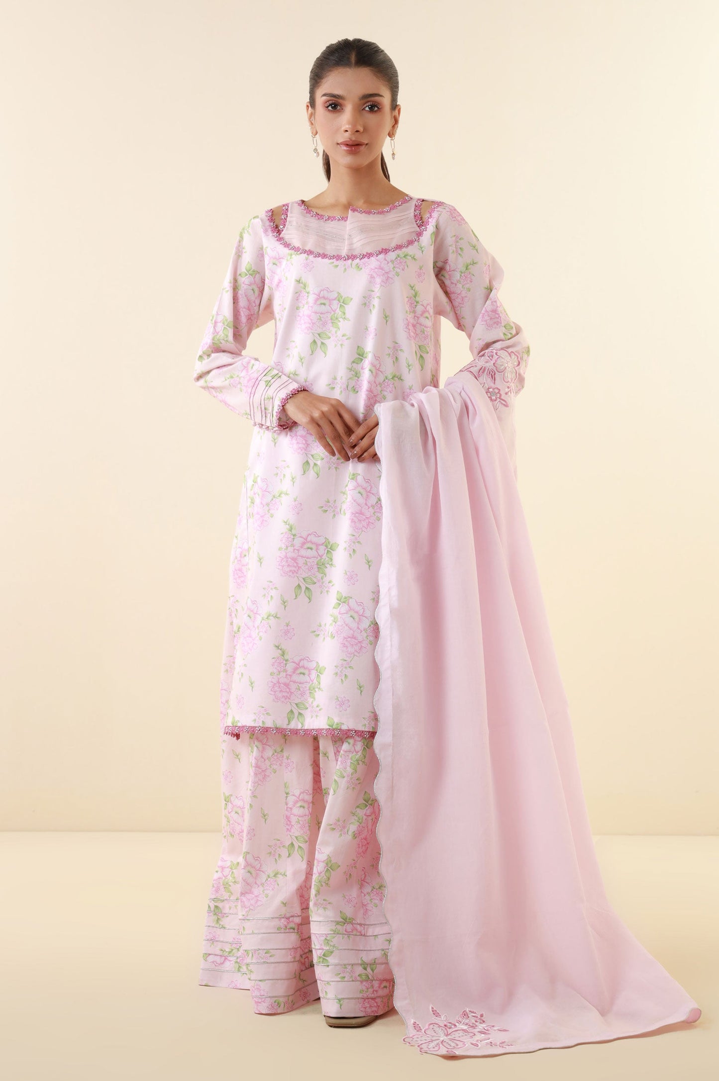 Unstitched 3 Piece Printed Lawn Suit