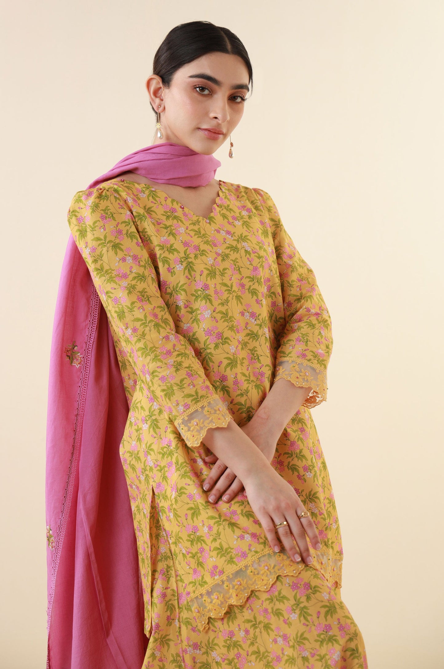 Unstitched 3 Piece Printed Lawn Suit