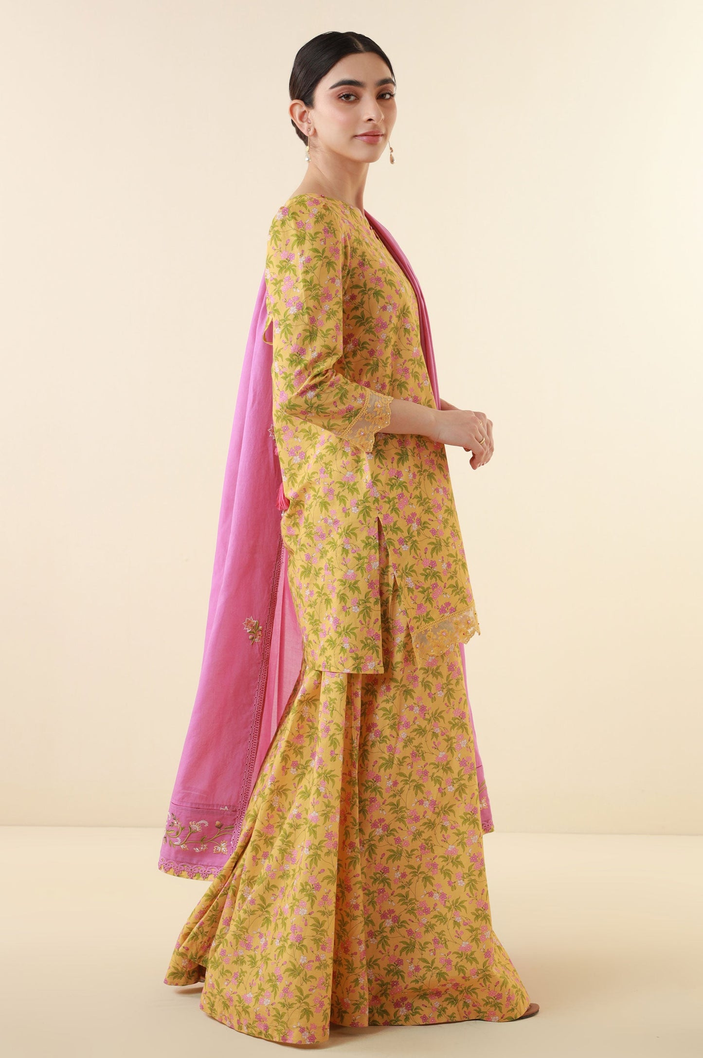 Unstitched 3 Piece Printed Lawn Suit