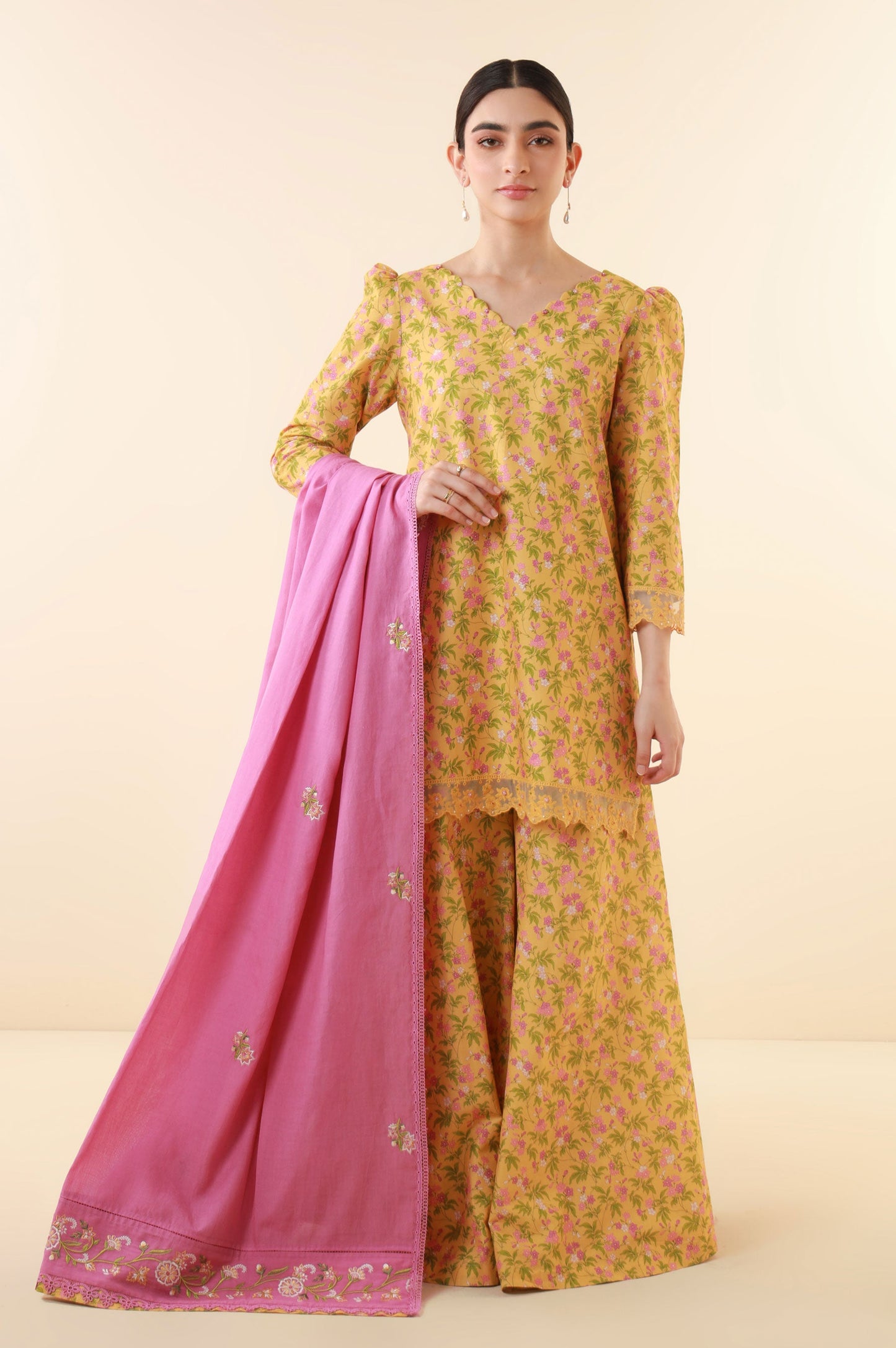 Unstitched 3 Piece Printed Lawn Suit