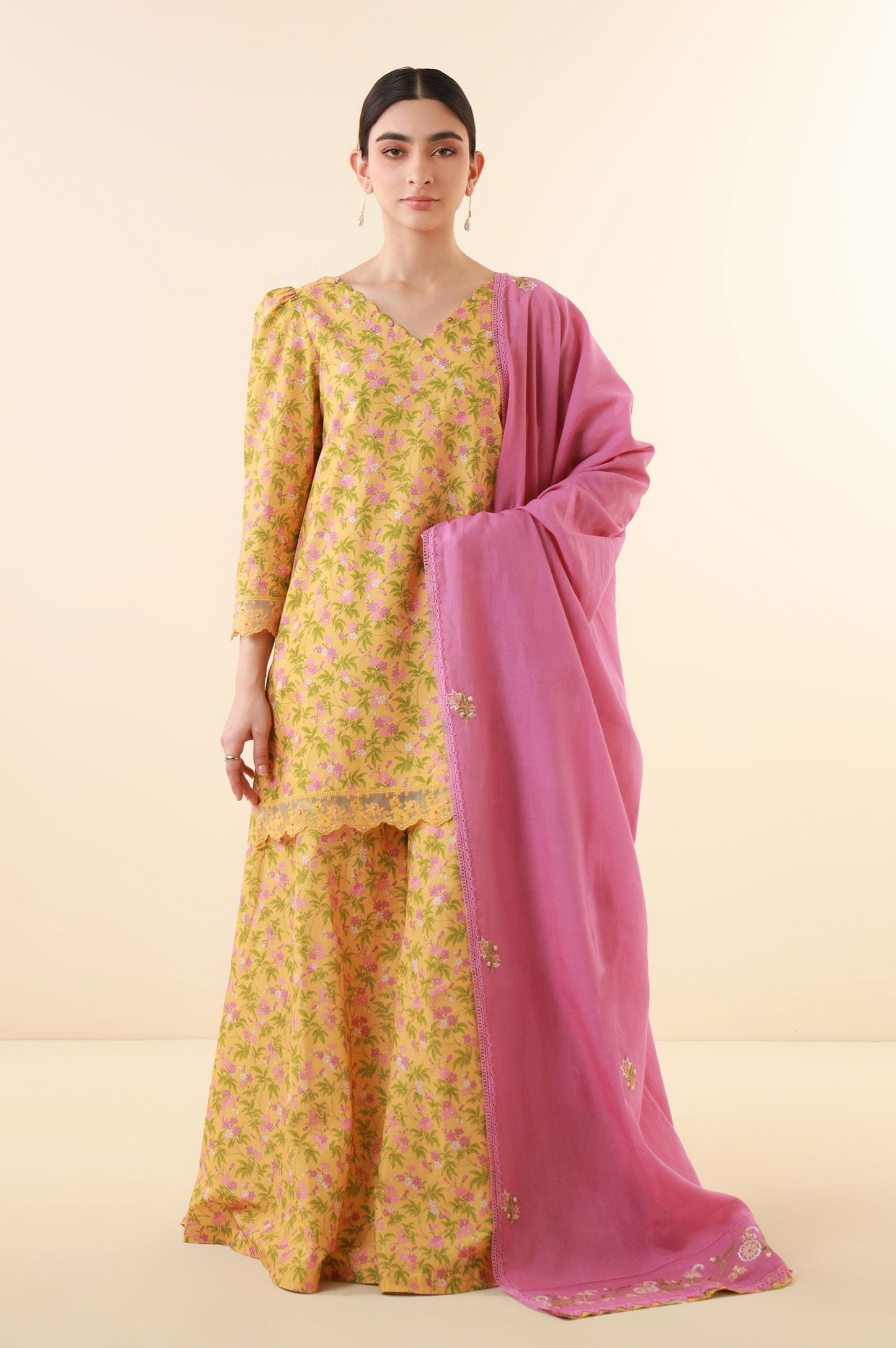 Unstitched 3 Piece Printed Lawn Suit