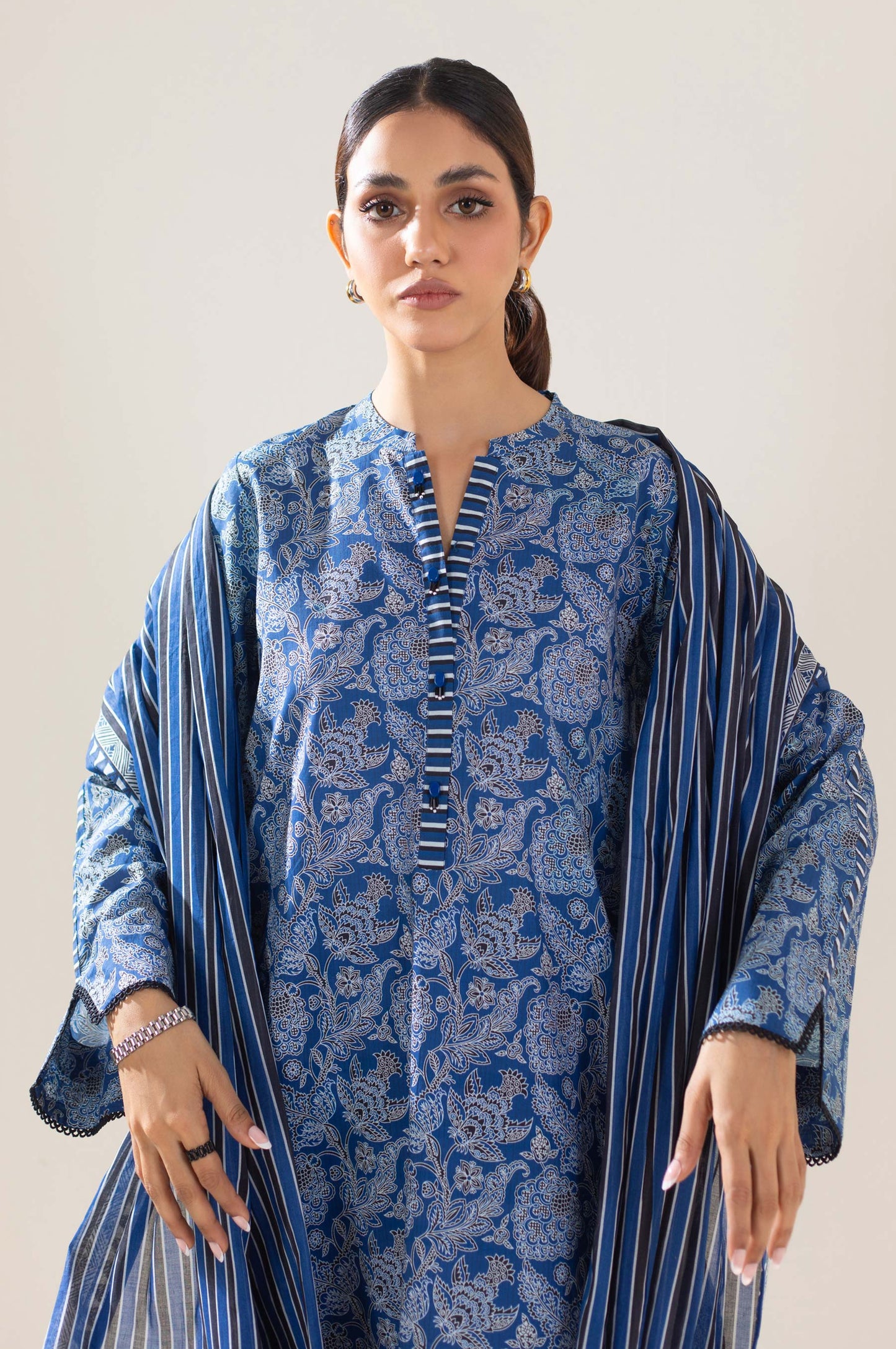 Unstitched 3 Piece Printed Lawn Suit