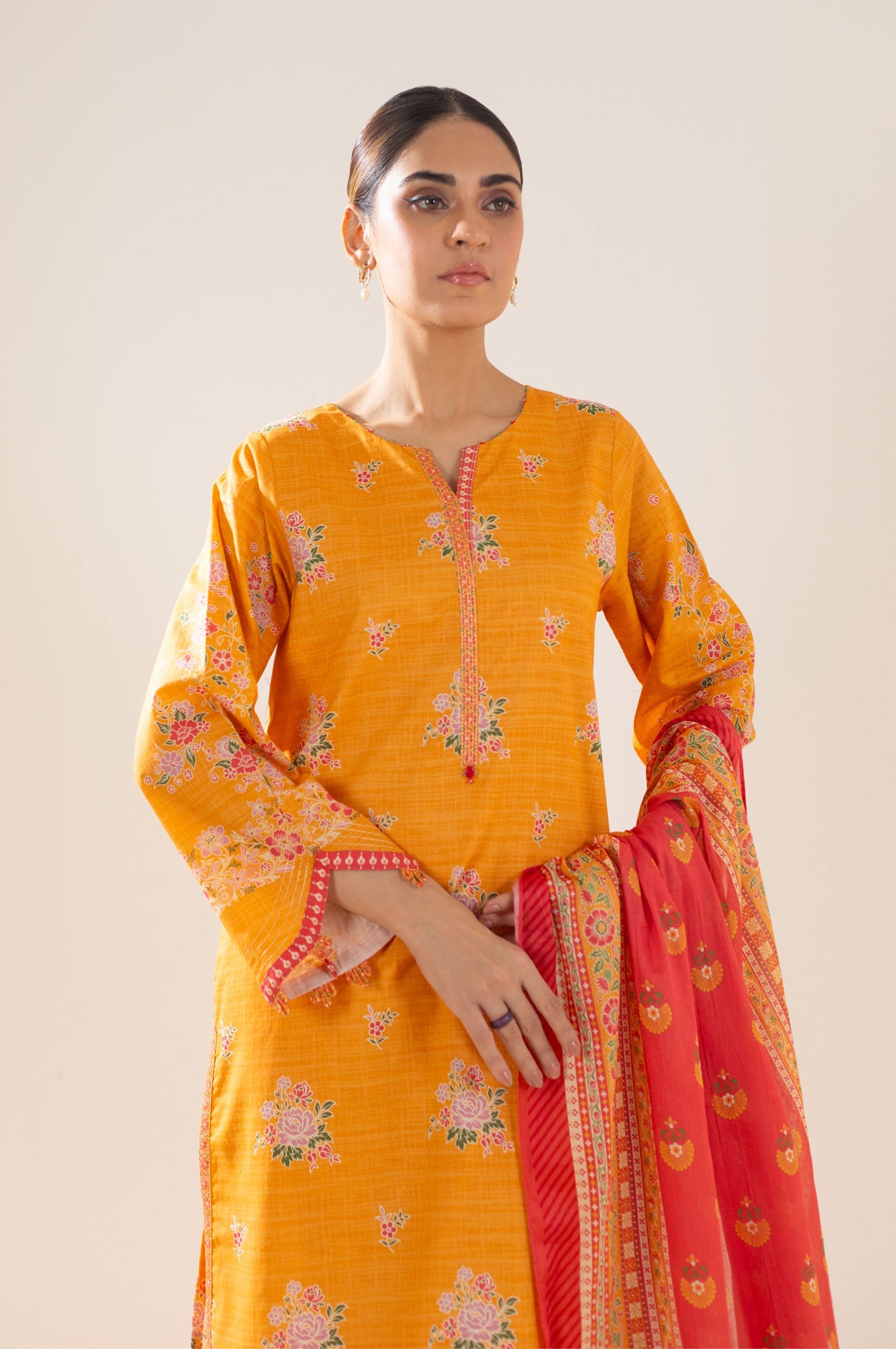 Unstitched 3 Piece Printed Lawn Suit