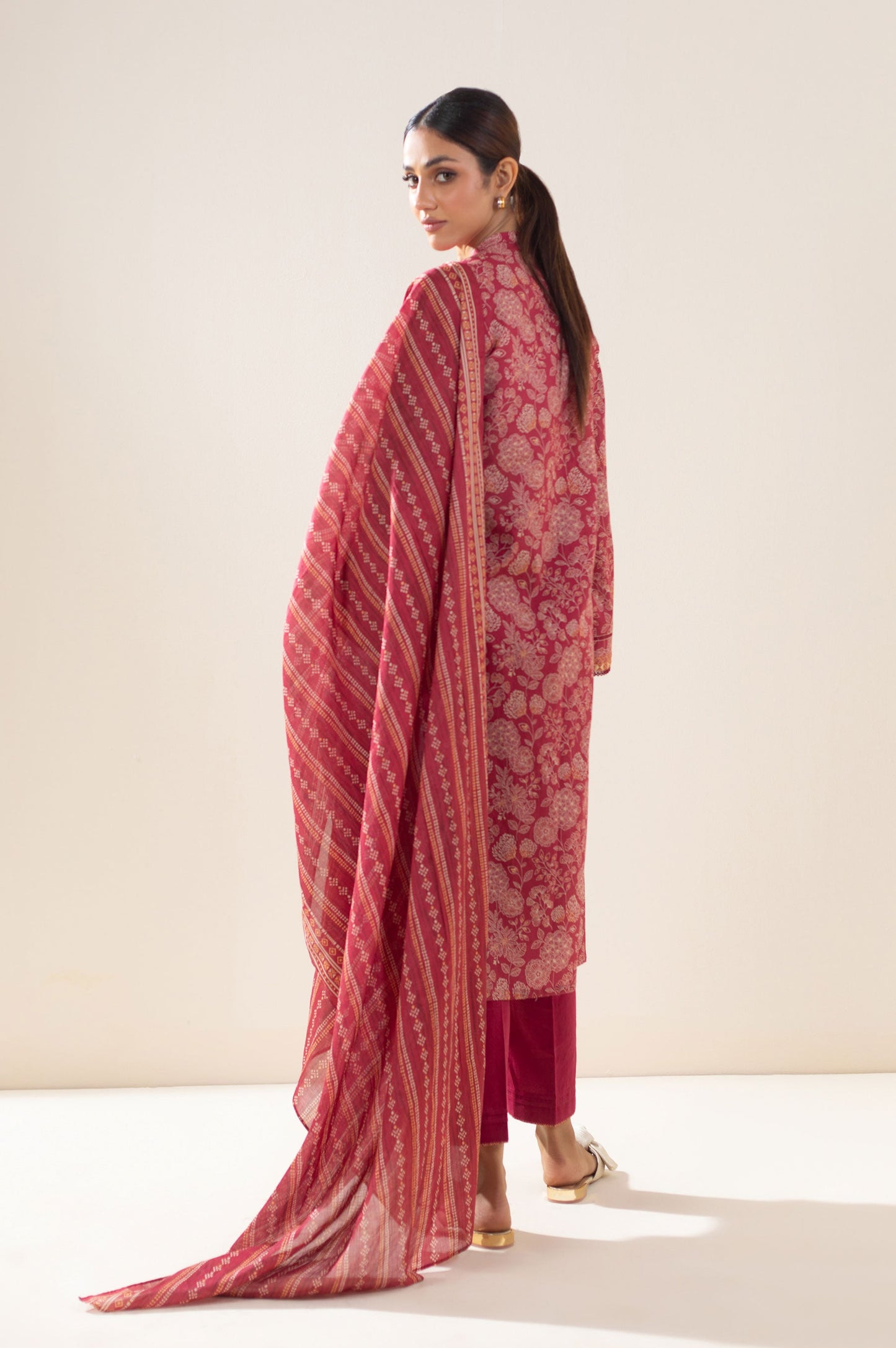 Unstitched 3 Piece Printed Lawn Suit
