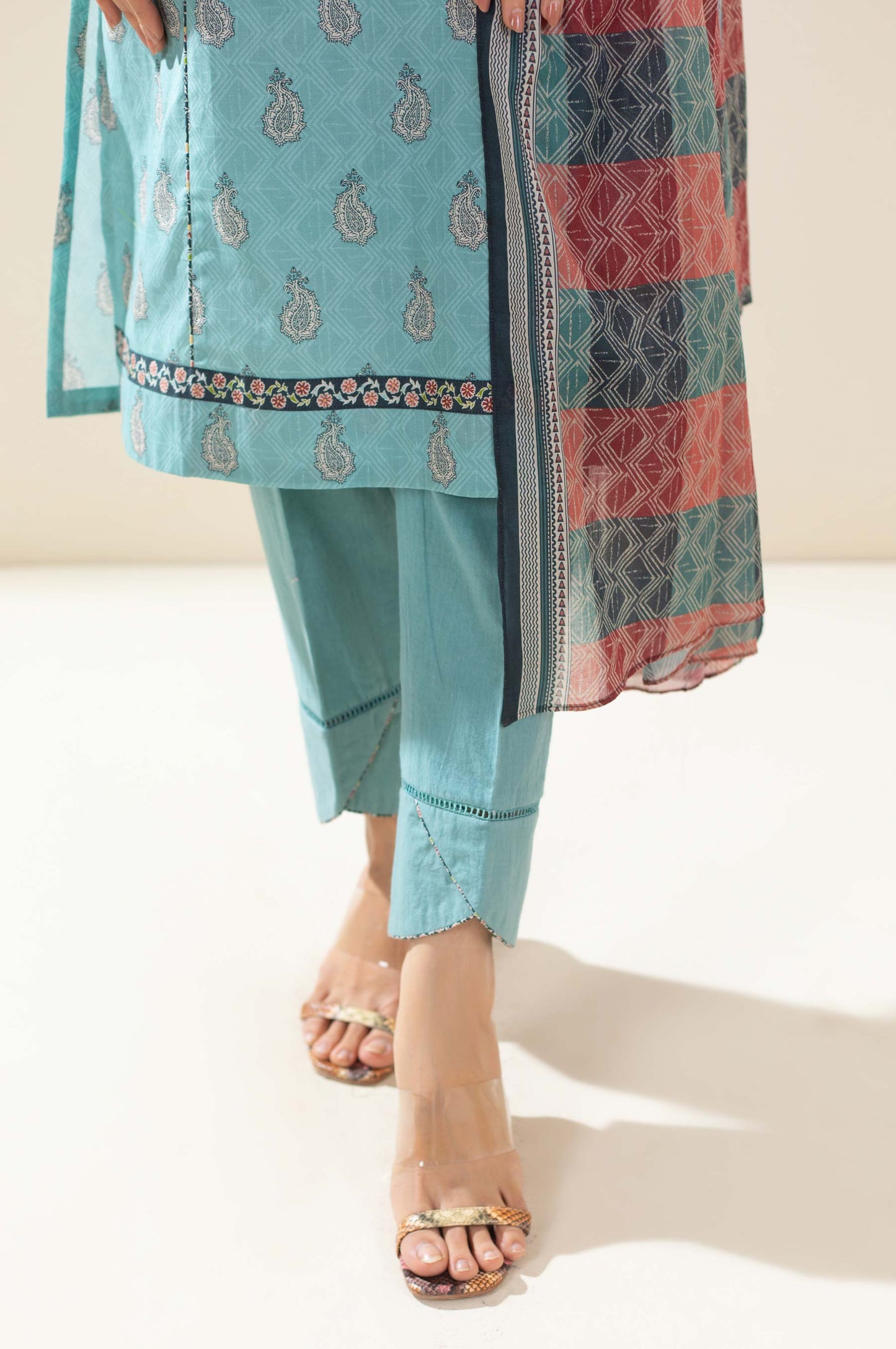 Unstitched 3 Piece Printed Lawn Suit