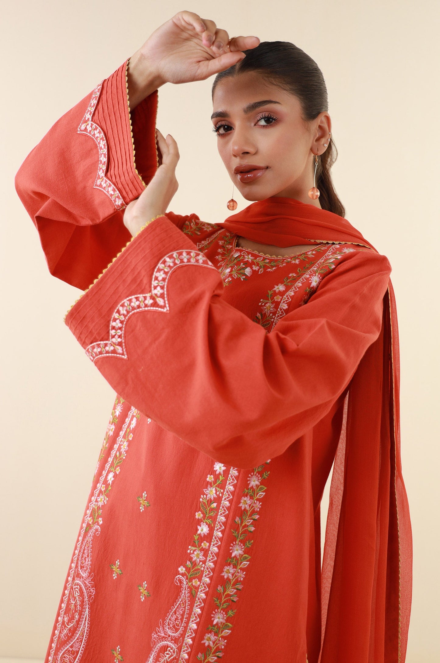 Unstitched 3 Piece Embroidered Lawn Suit