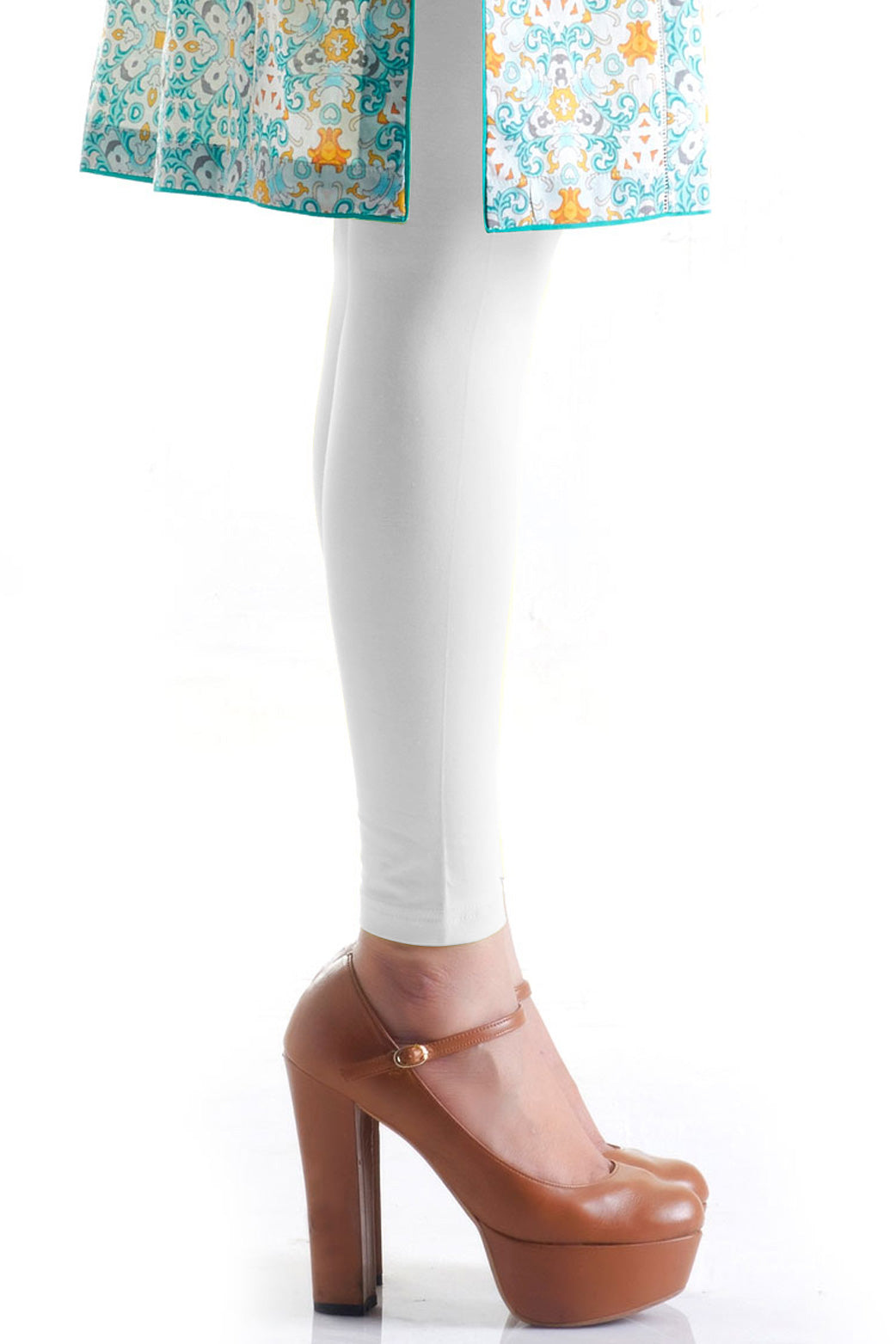 Basic Plain Tights - White