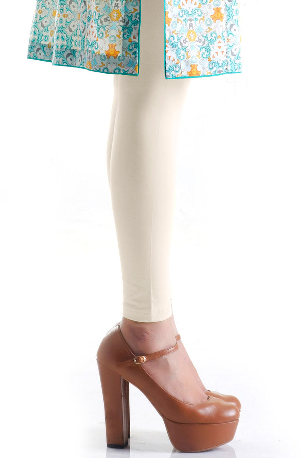 Basic Plain Tights - Off-White