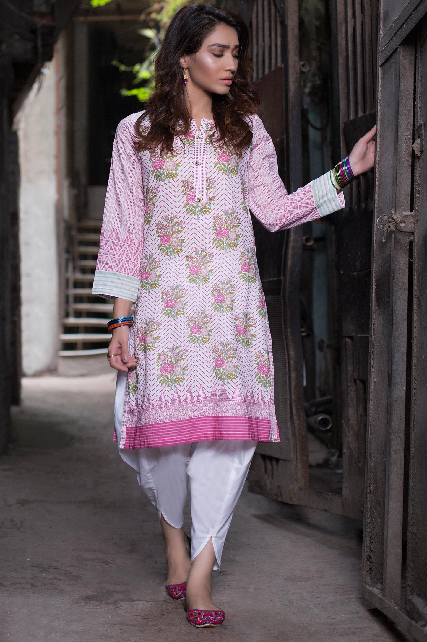 Stitched 1 Piece Digital Printed Cambric Shirt