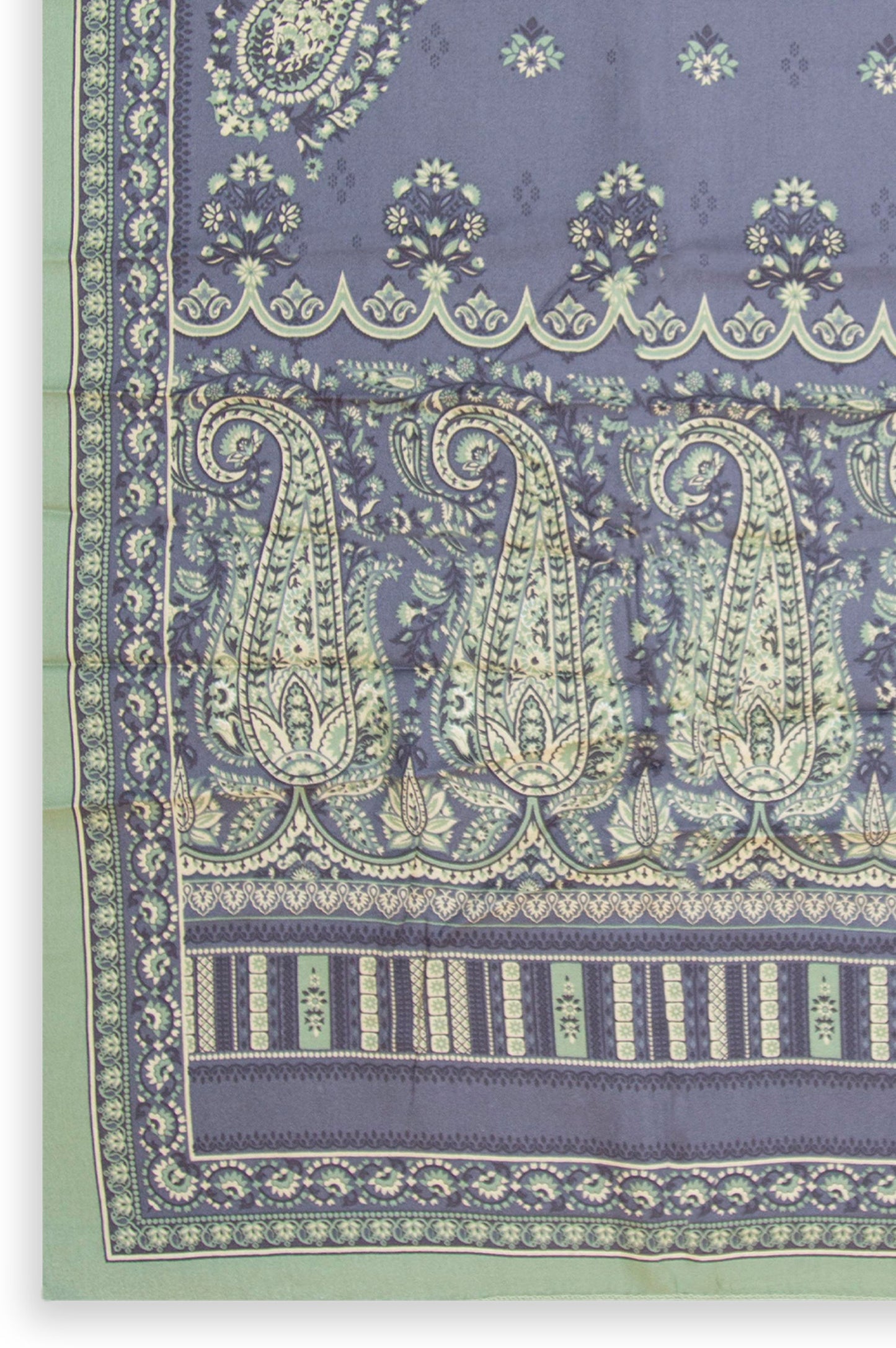 Printed Linen Viscose Dupatta - Grey