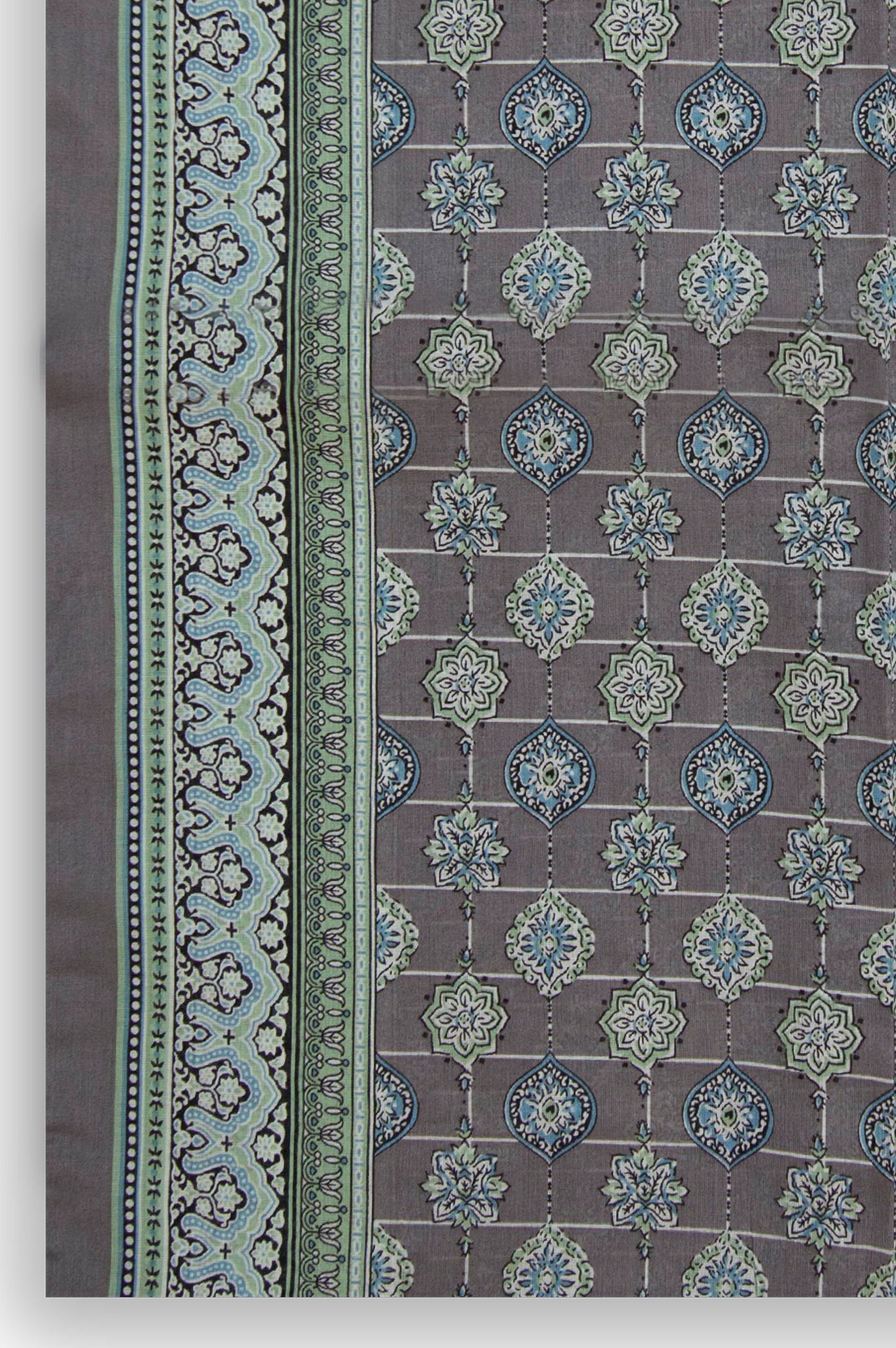 Printed Lawn Dupatta - Grey