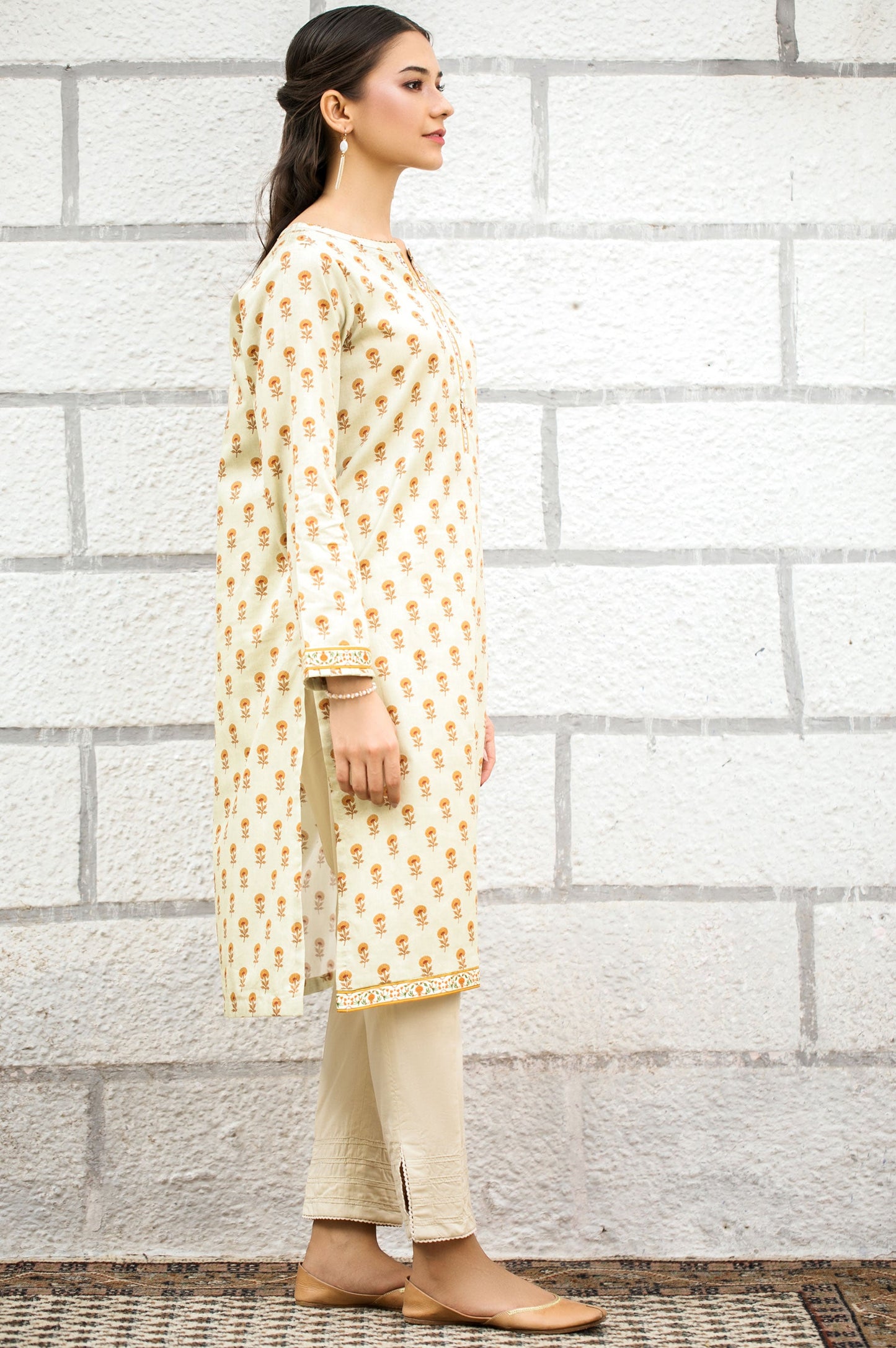 Stitched 1 Piece Digital Printed Cotton Satin Shirt