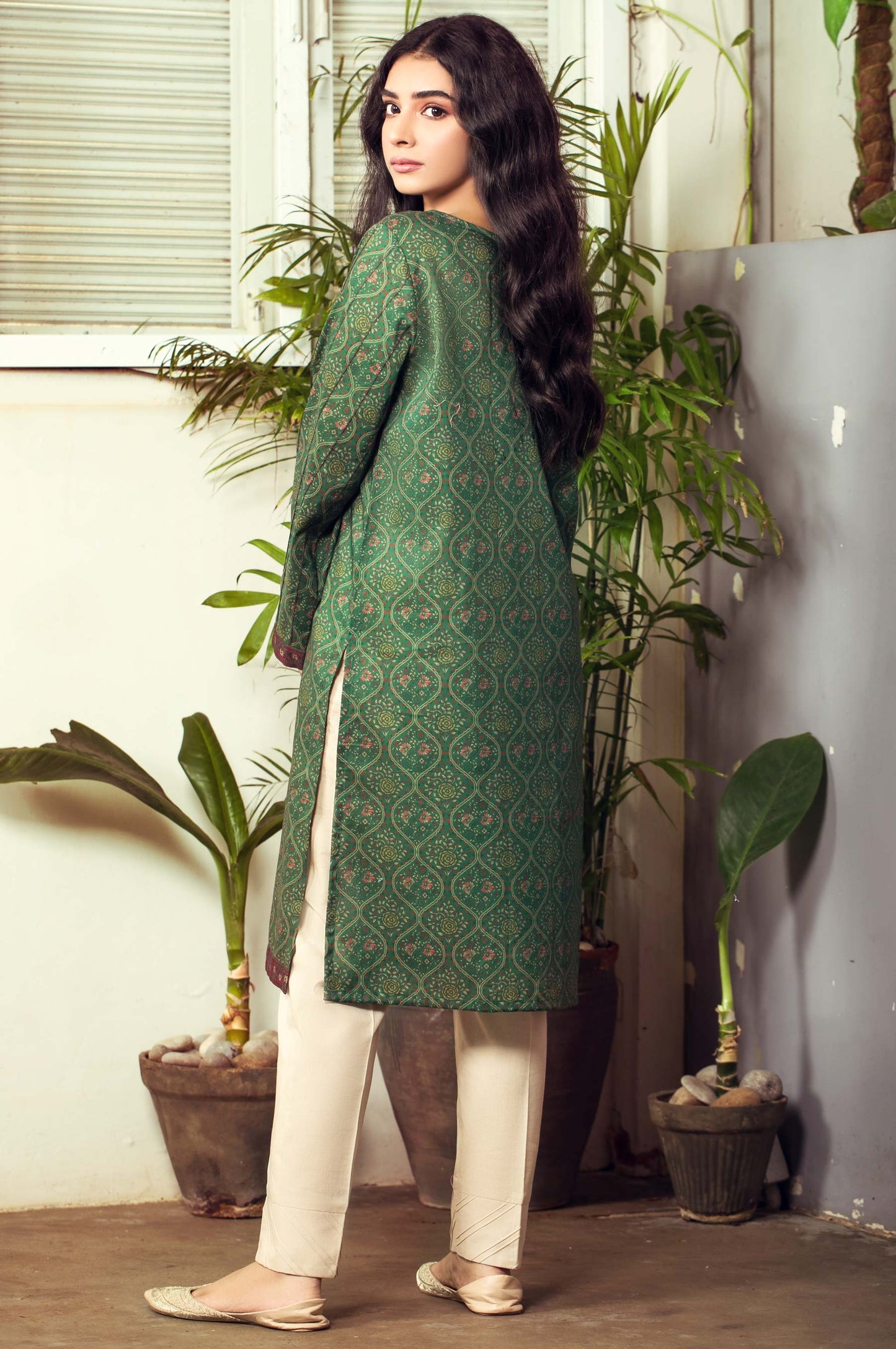 Stitched 1 Piece Digital Printed Cambric Shirt