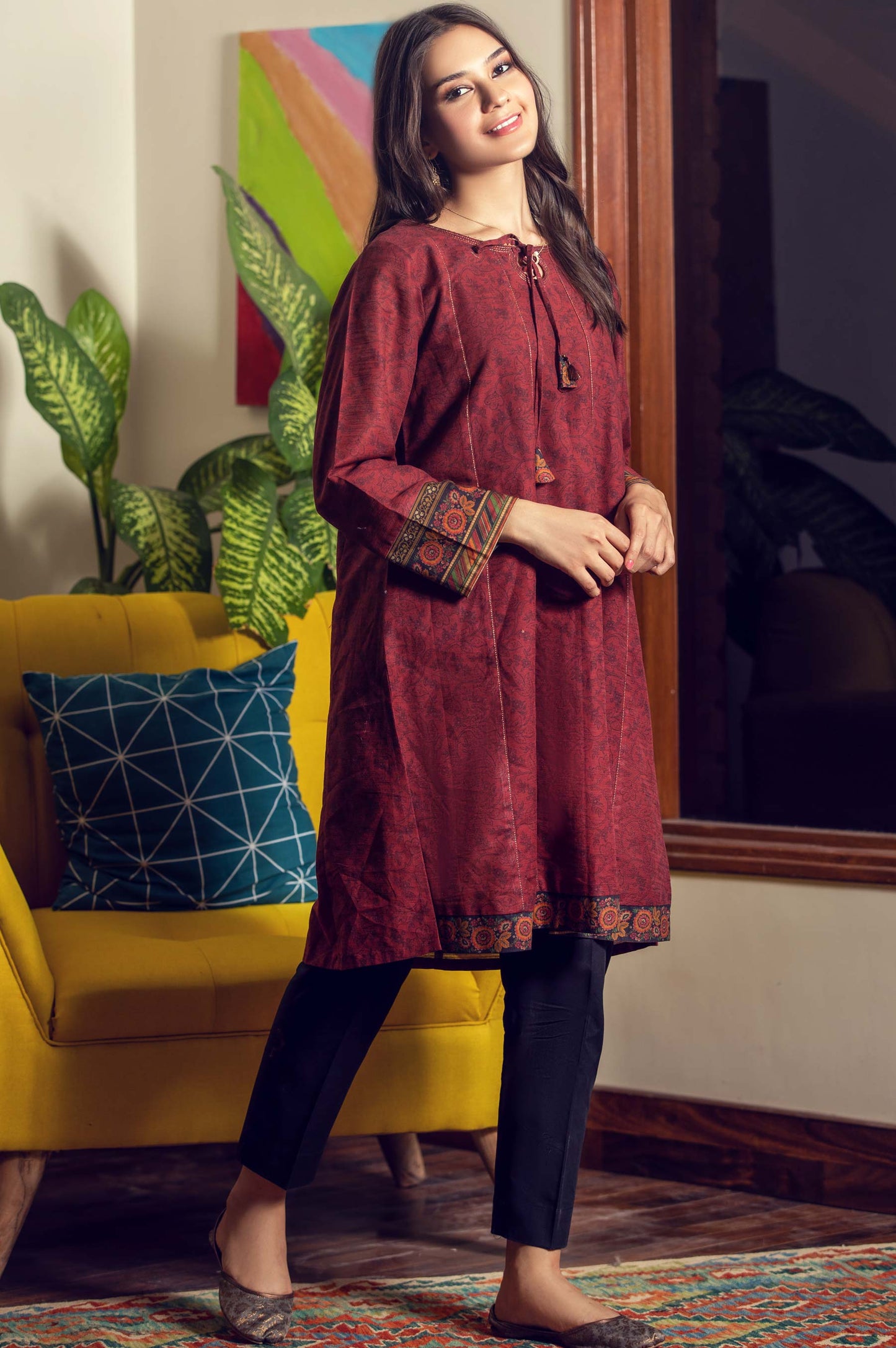 Stitched 1 Piece Digital Printed Khaddar Shirt