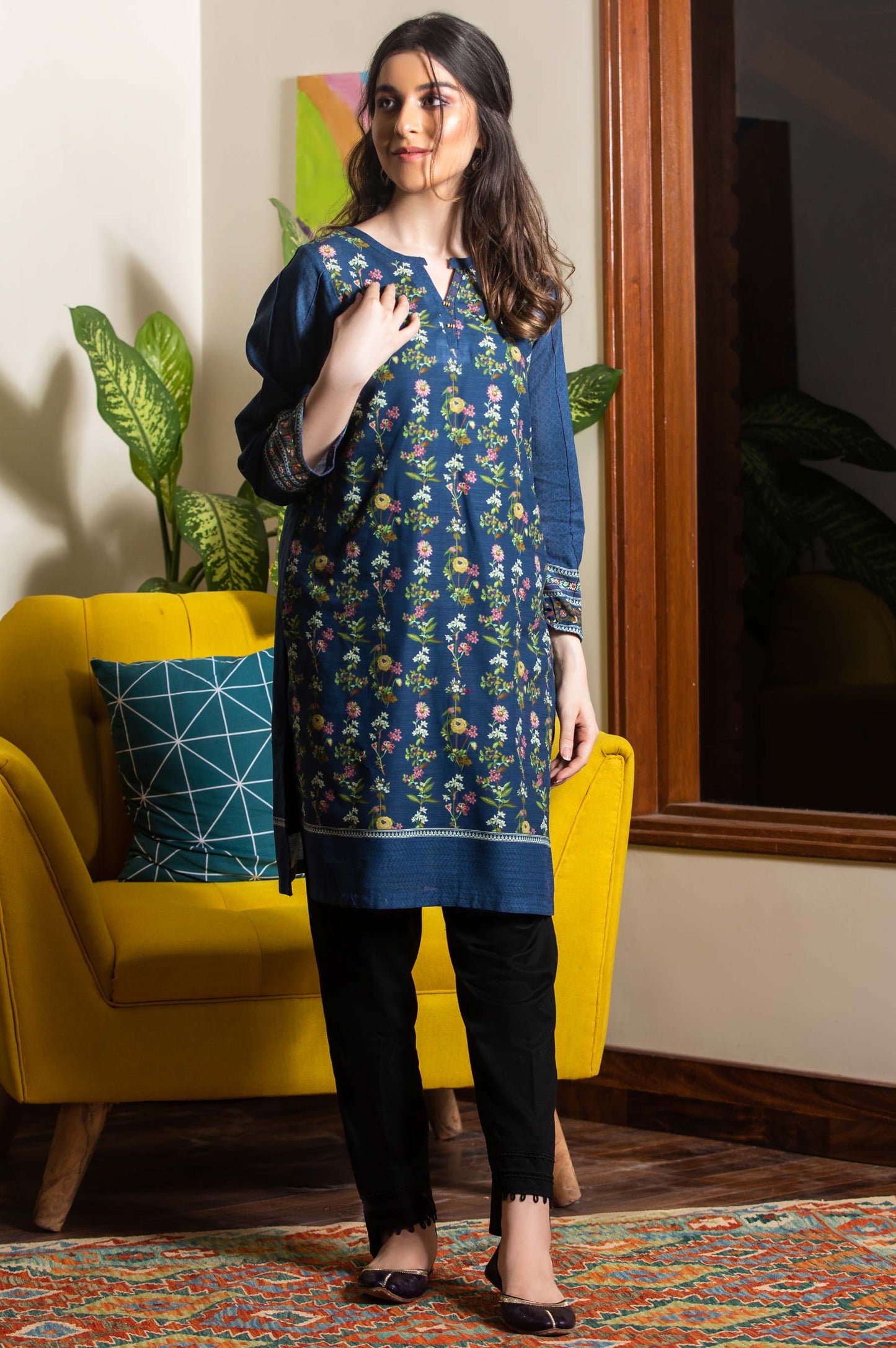 Stitched 1 Piece Digital Printed Khaddar Shirt