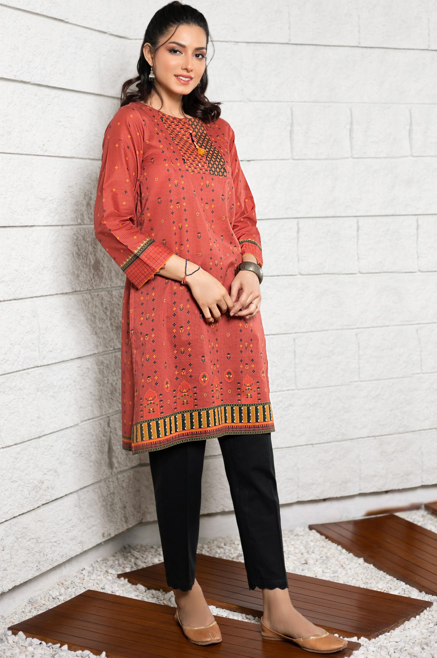 Stitched 1 Piece Digital Printed Cambric Shirt