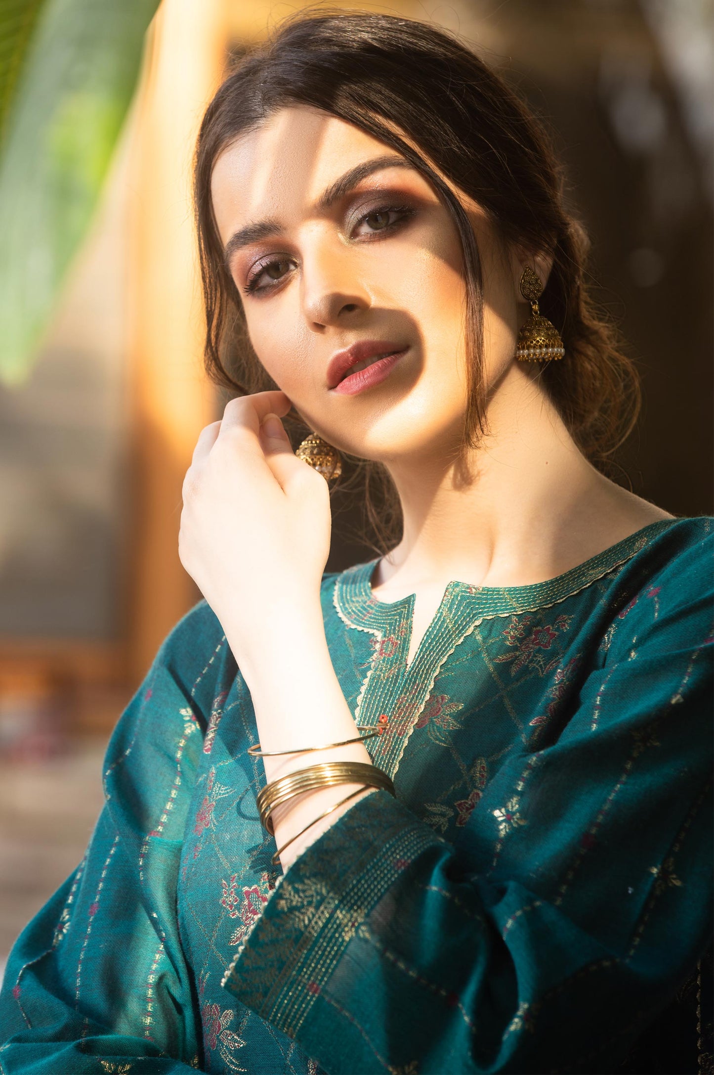 Stitched 1 Piece Yarn Dyed Jacquard Shirt