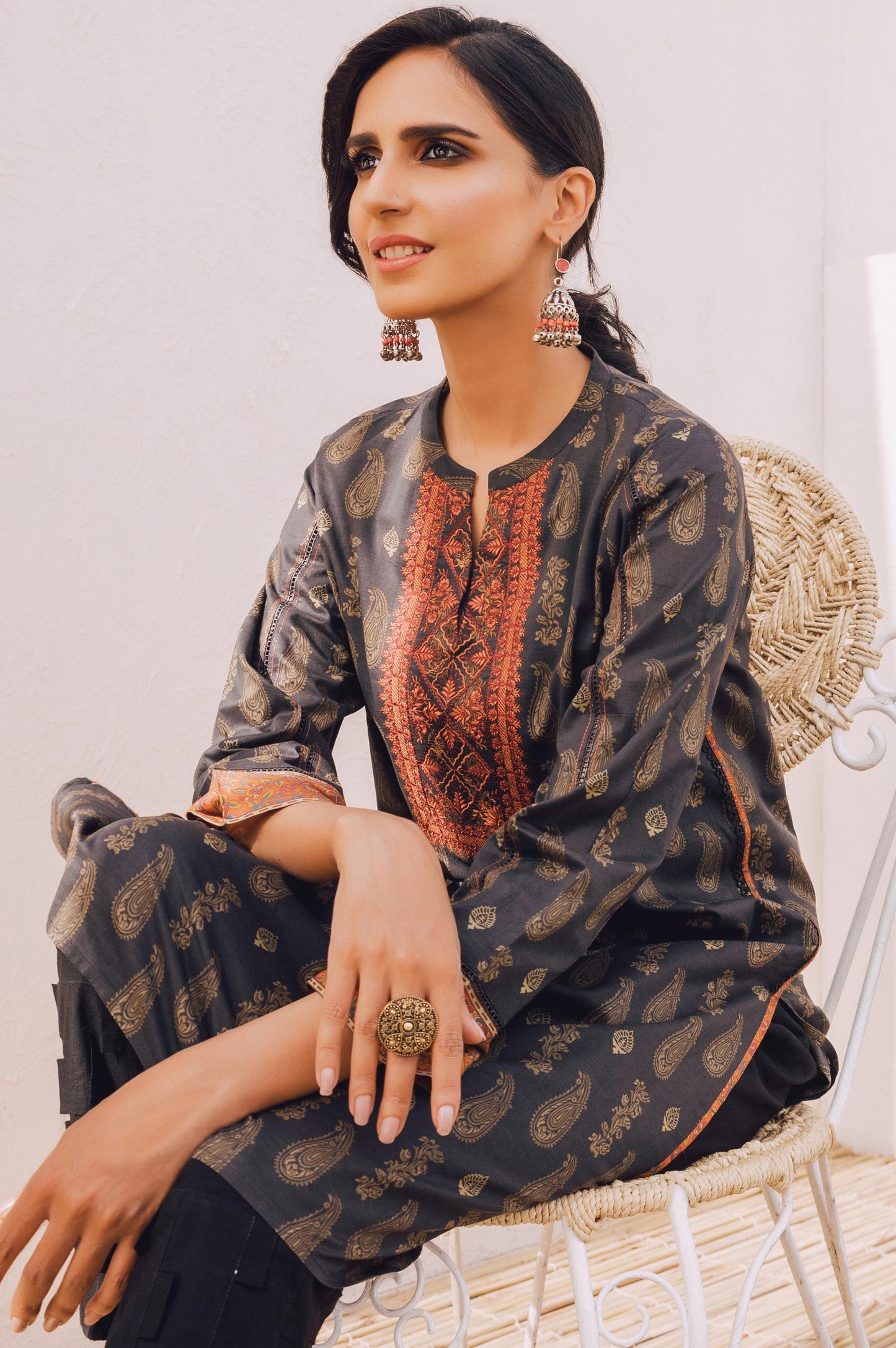 Stitched 1 Piece Embroidered Lawn Shirt