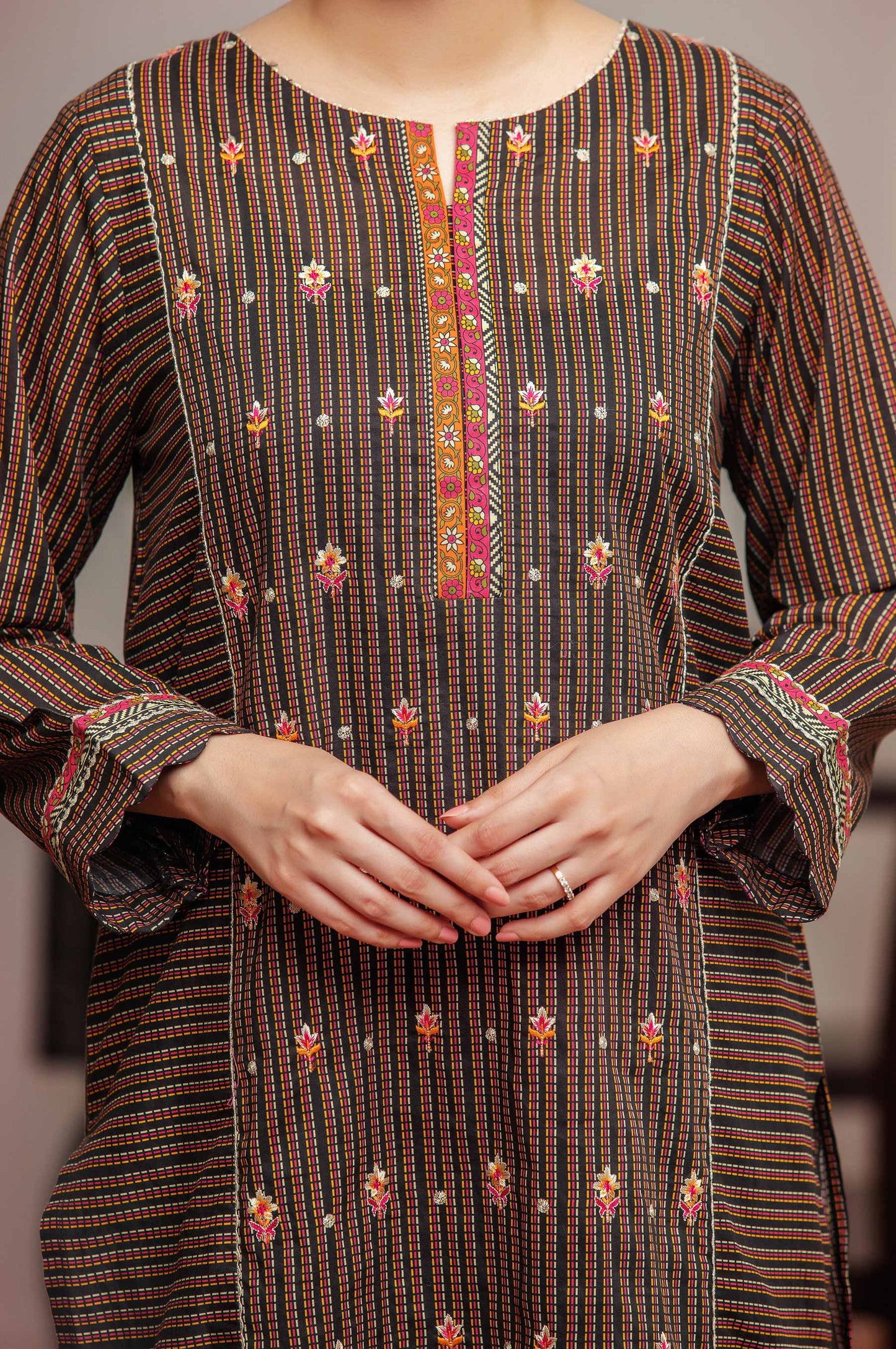 Stitched 1 Piece Embroidered Lawn Shirt