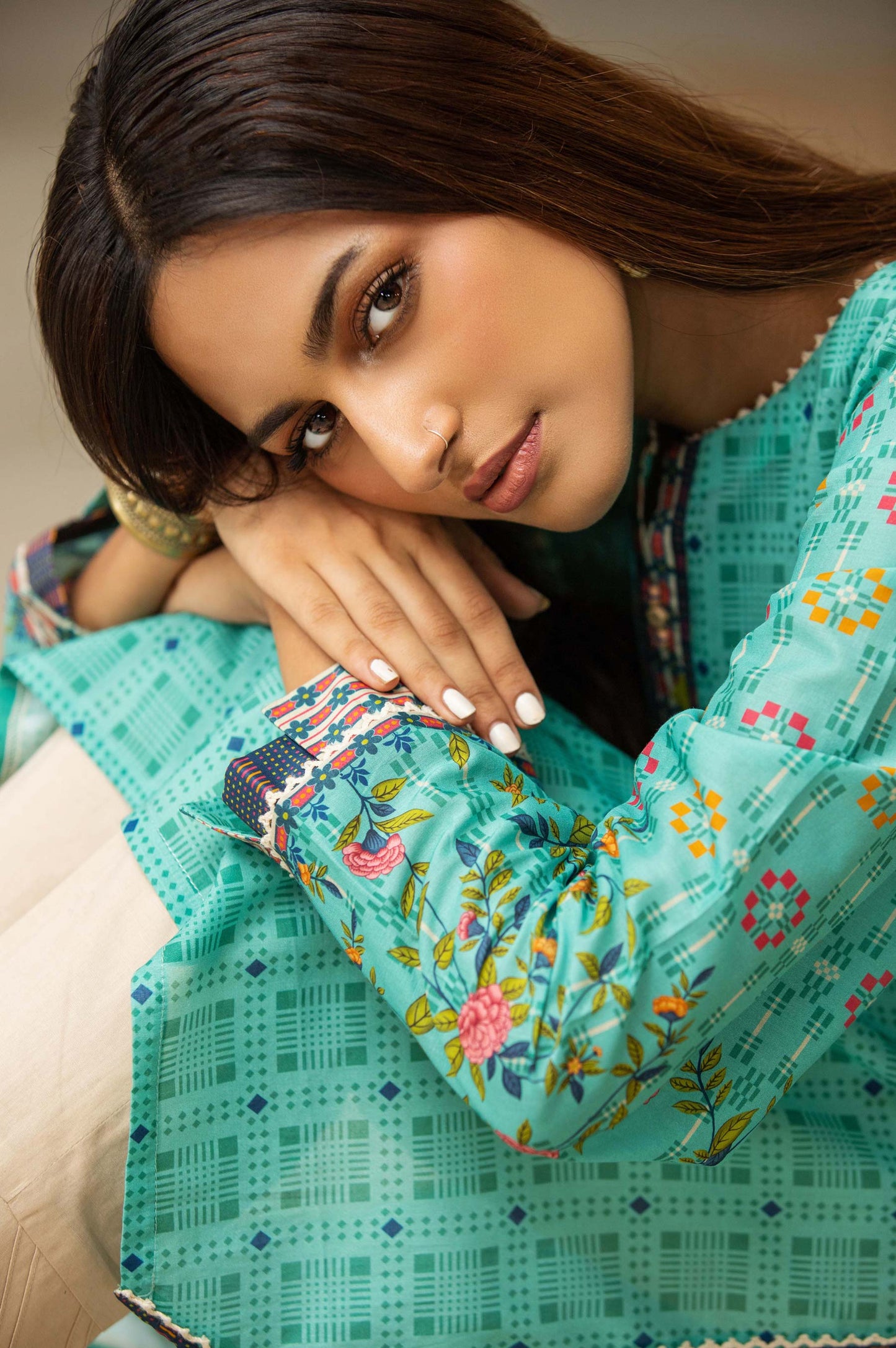 Stitched 1 Piece Digital Printed Doria Shirt